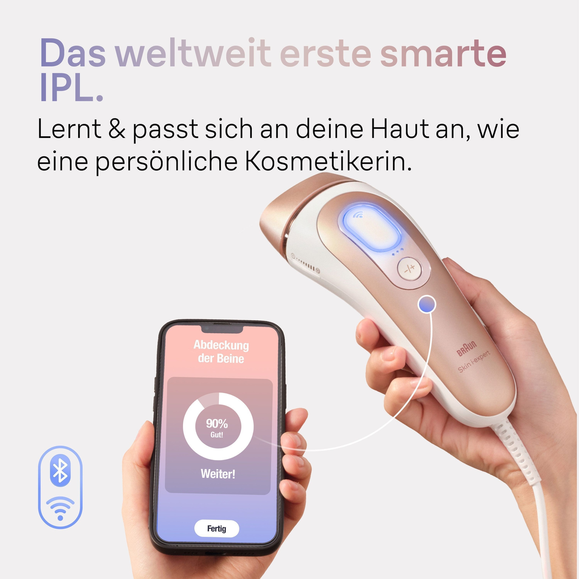 Braun IPL-Haarentferner »Smart Skin i·expert PL7387«, 4 Aufsätze für Gesicht & Körper, Venus Rasierer & Aufbewahrungsbox