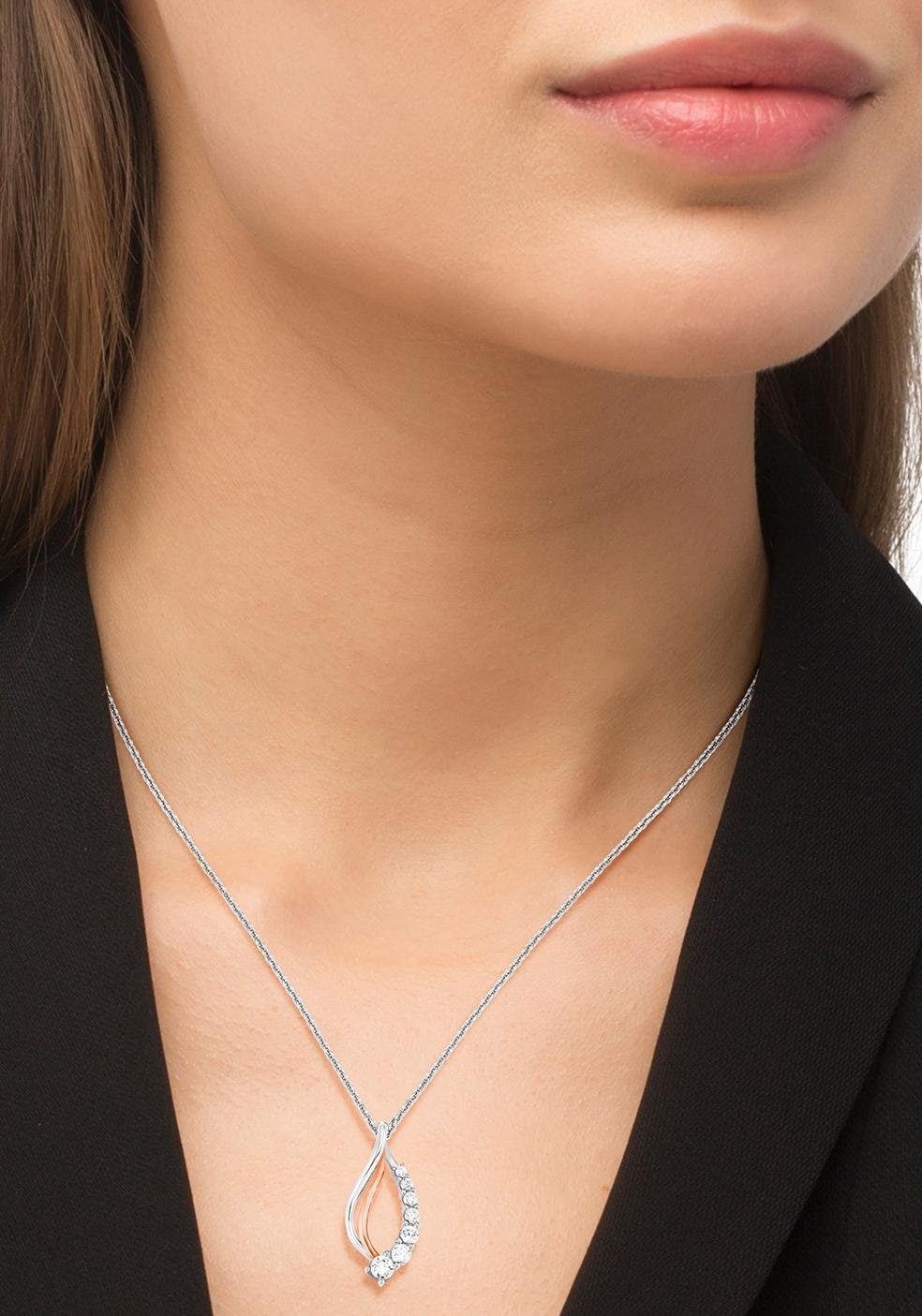 Amor Kette mit Anhänger »2026245«, mit Zirkonia (synth.)