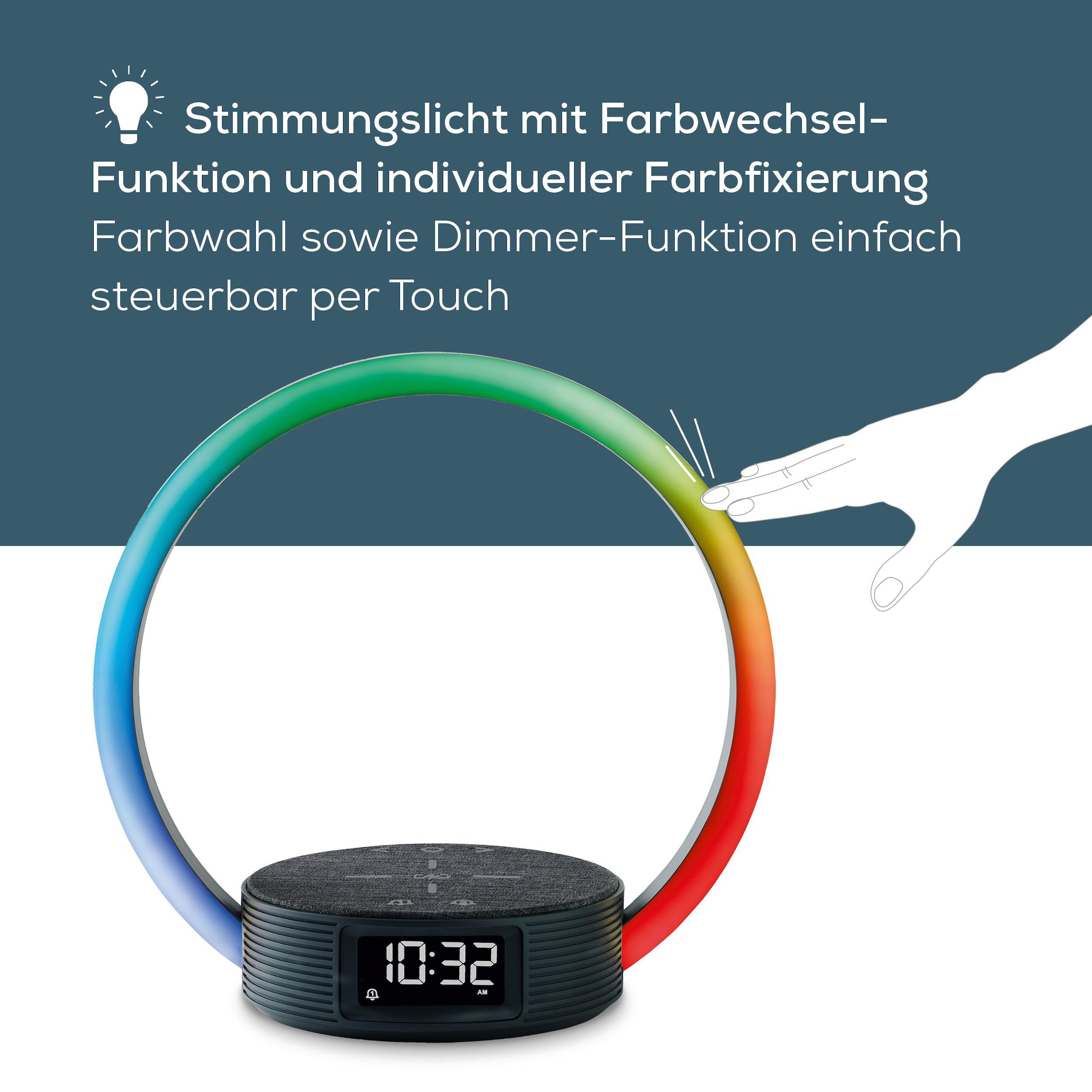 BEURER Tageslichtwecker »WL 65 Wake up+Charge mit Schnellladestation, Wecker und Leselampe« Natürliches Einschlafen und sanftes Aufwachen