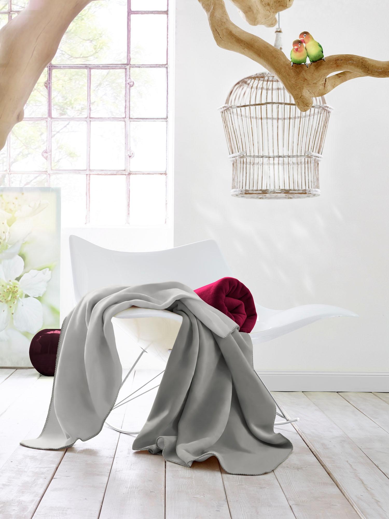 Biederlack Wohndecke »Marbod«, mit geketteltem Zierstich, Kuscheldecke