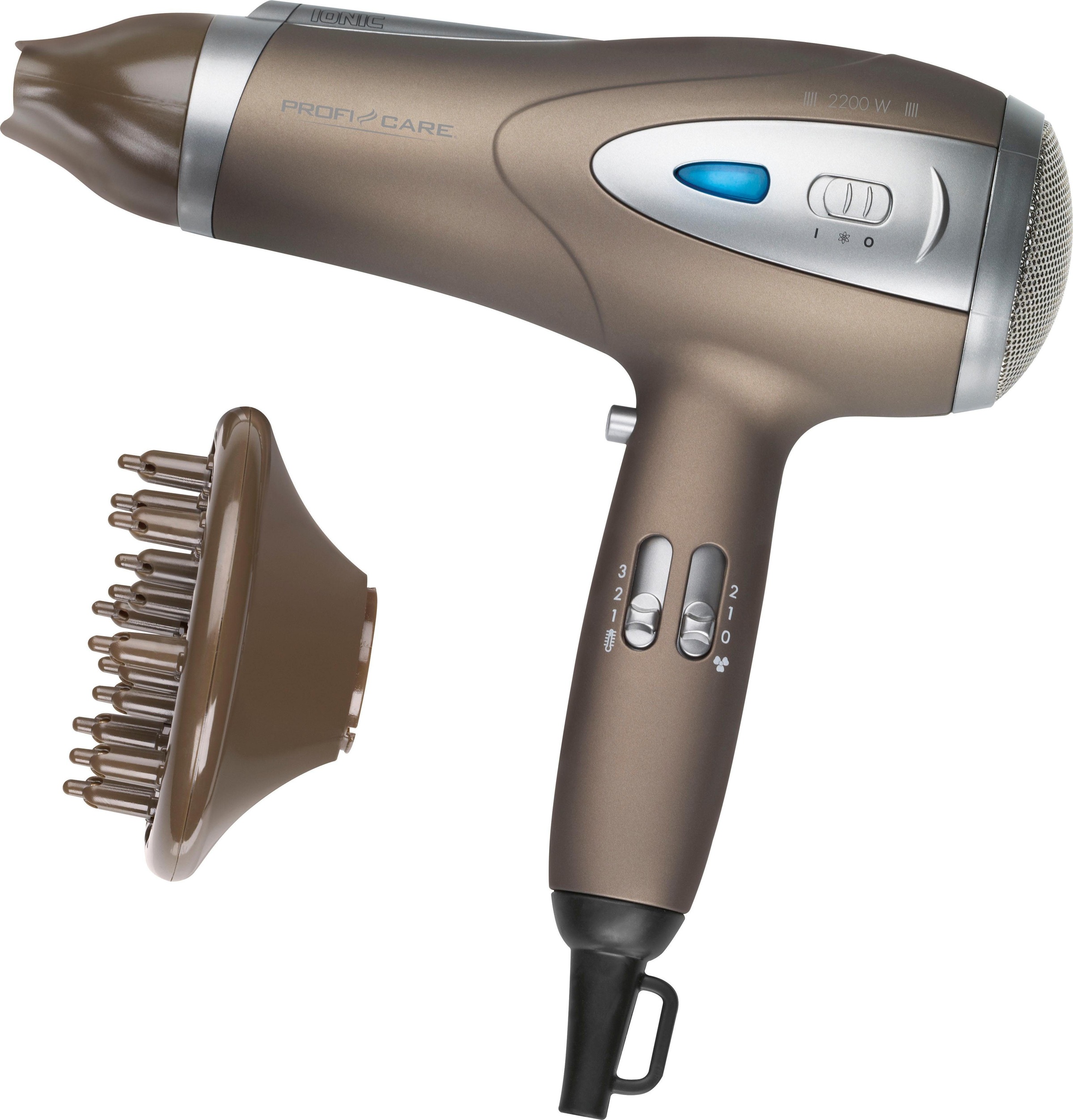 ProfiCare Haartrockner »PC-HTD 3047«, 2200 W, 2 Aufsätze, mit Ionisierungsfunktion