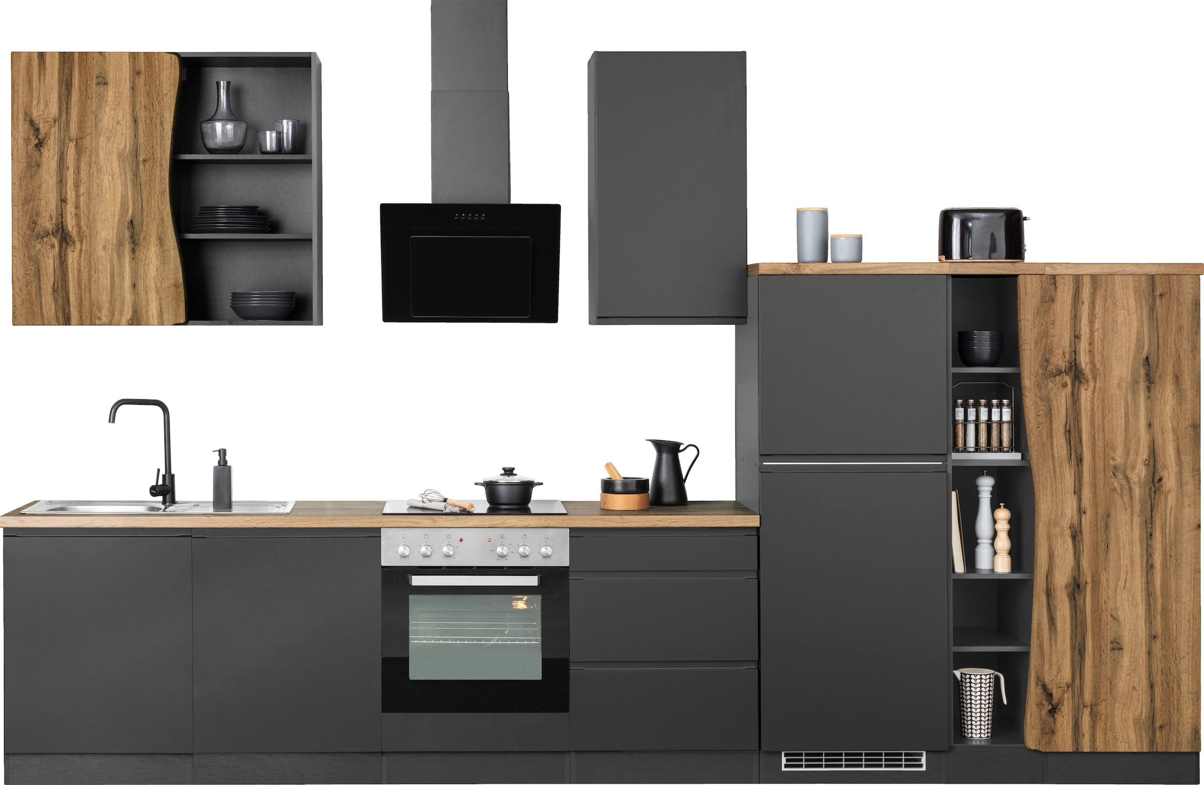 HELD MÖBEL Küche E-Geräte, mit bei breit, oder MDF-Fronten OTTO hochwertige kaufen »Bruneck«, ohne wahlweise 380cm
