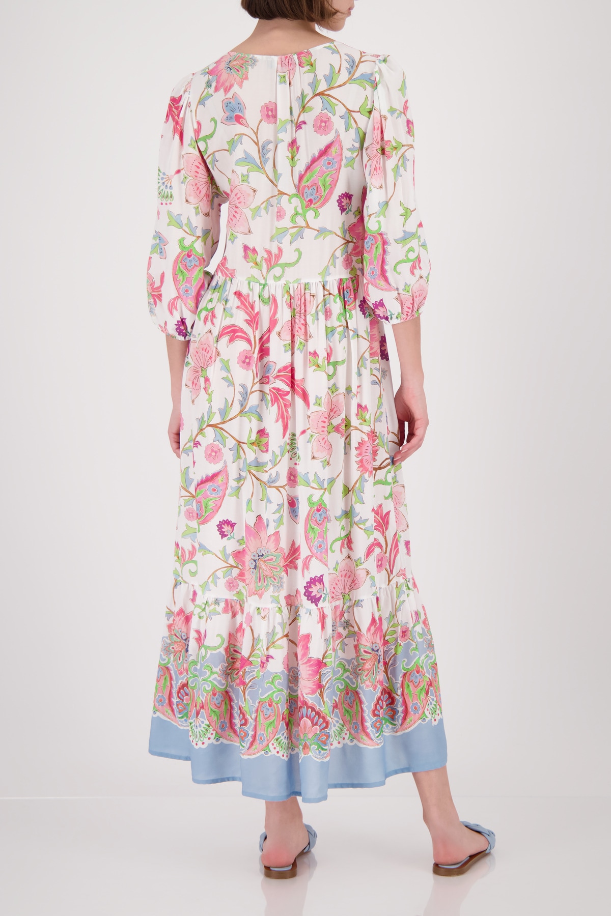 Monari Maxikleid »Kleid Blumendruck allover« Ohne Tasche Regular fit mit Blumenmuster