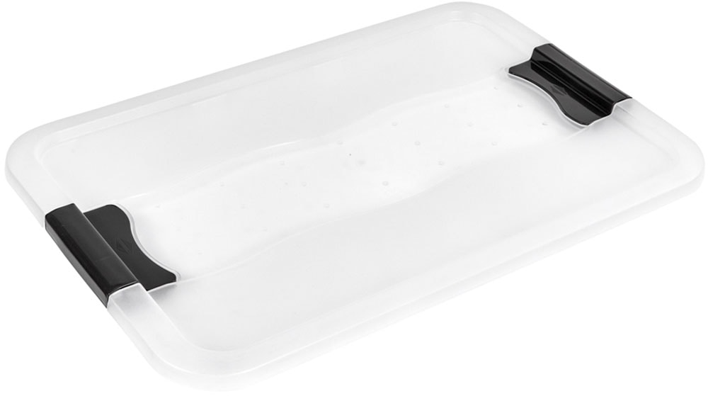 keeeper Aufbewahrungsbox »Konrad, Box mit Rollen, 4er Set, 28 L, 59,5 x 39,5 x 18 cm« durch Clips verschließbar, Griffe und Rollen am Boden