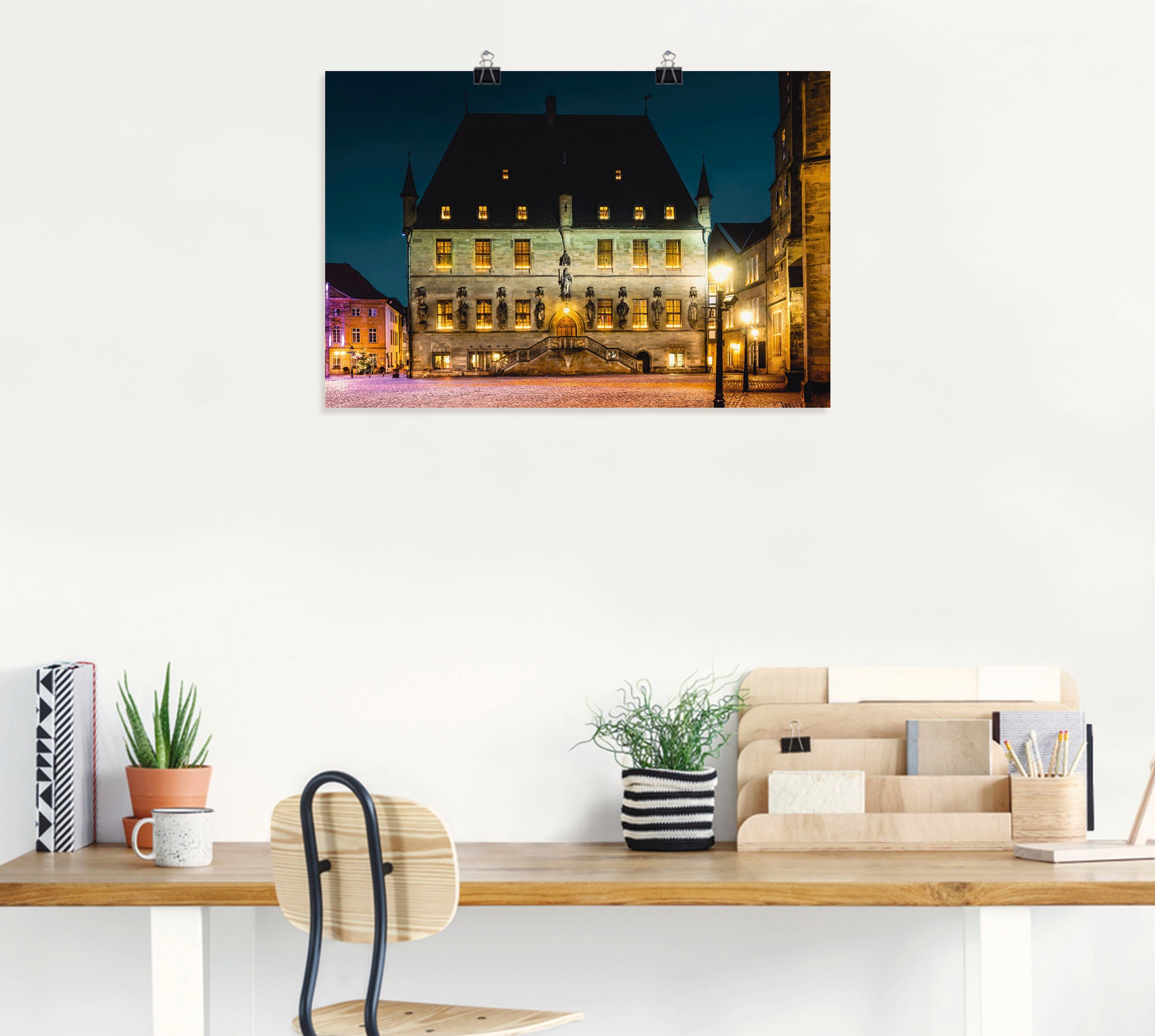 Artland Wandbild »Rathaus Osnabrück II«, Deutschland, (1 St.), als Alubild, Outdoorbild, Poster in verschied. Größen