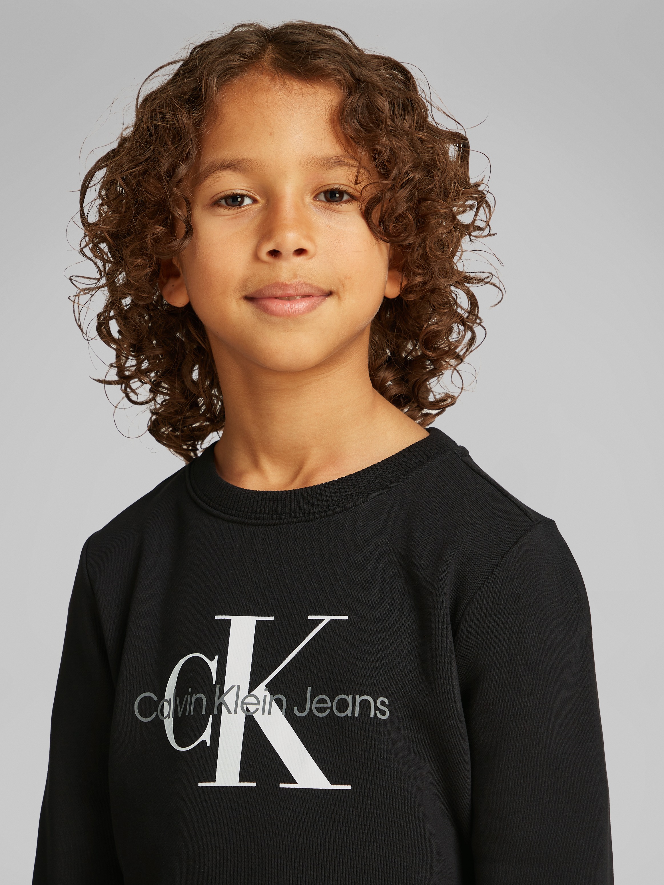 Calvin Klein Jeans Sweatshirt »CK Monogram Terry Cn«, für Kinder bis 16 Jahre und mit Logodruck