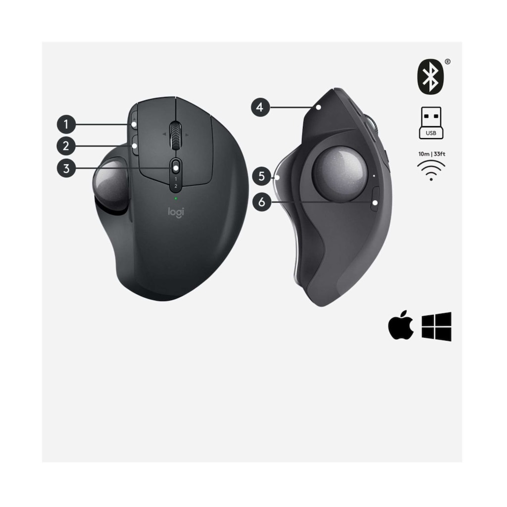 Logitech Maus »MX Ergo«, Bluetooth