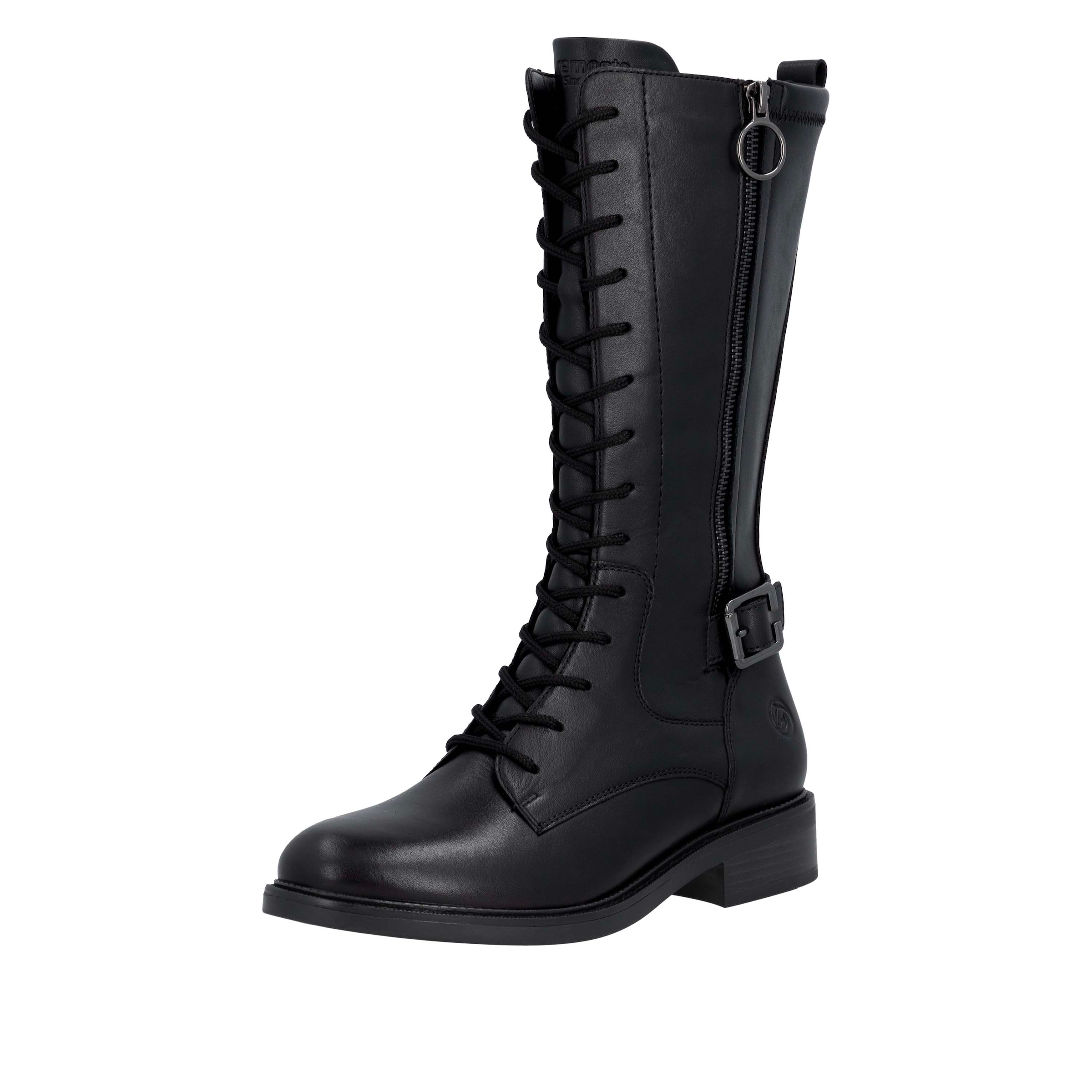 Remonte Schnürstiefel  Stiefel mit Reißverschluss und Zierschnalle