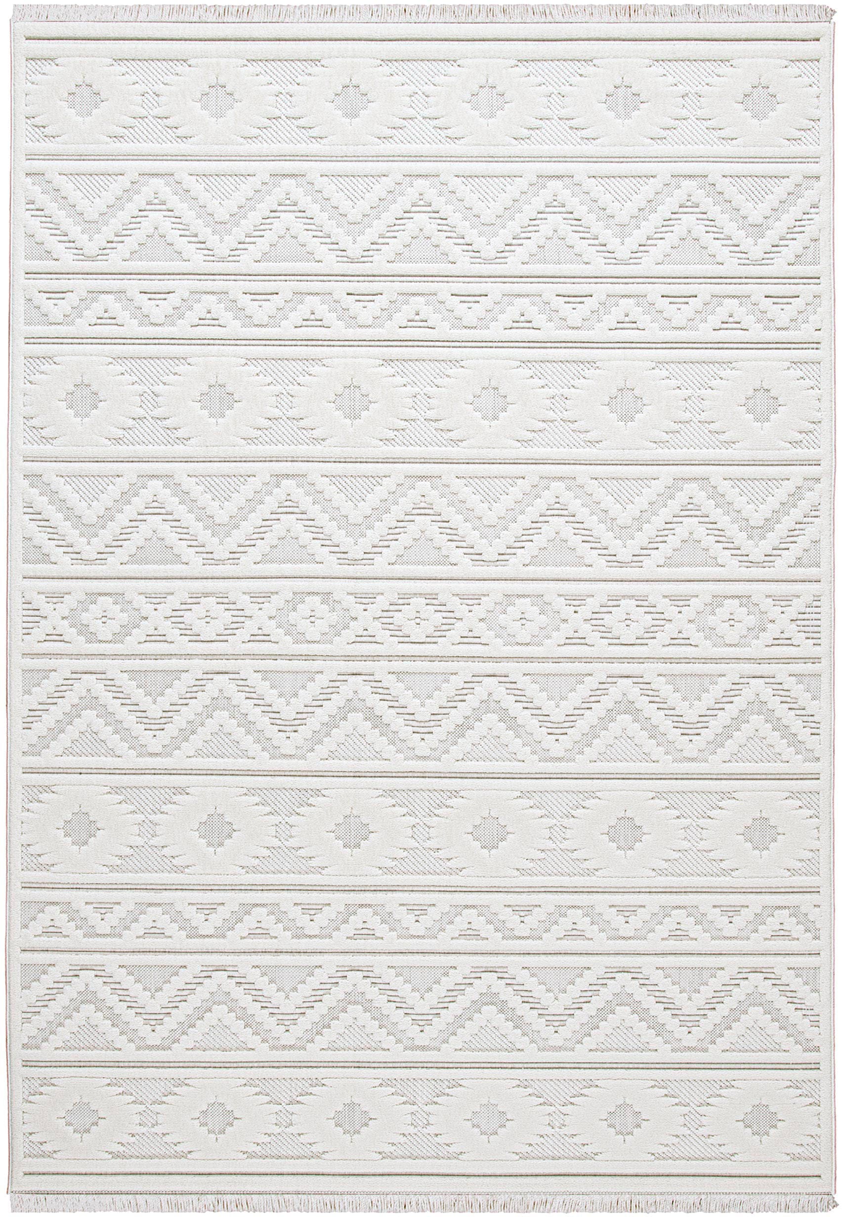 Sehrazat Teppich »Scandi 9820«, rechteckig, 10 mm Höhe, Kurzflor, 3 D Effekt Optik, Hoch Tief Struktur, Wohnzimmer