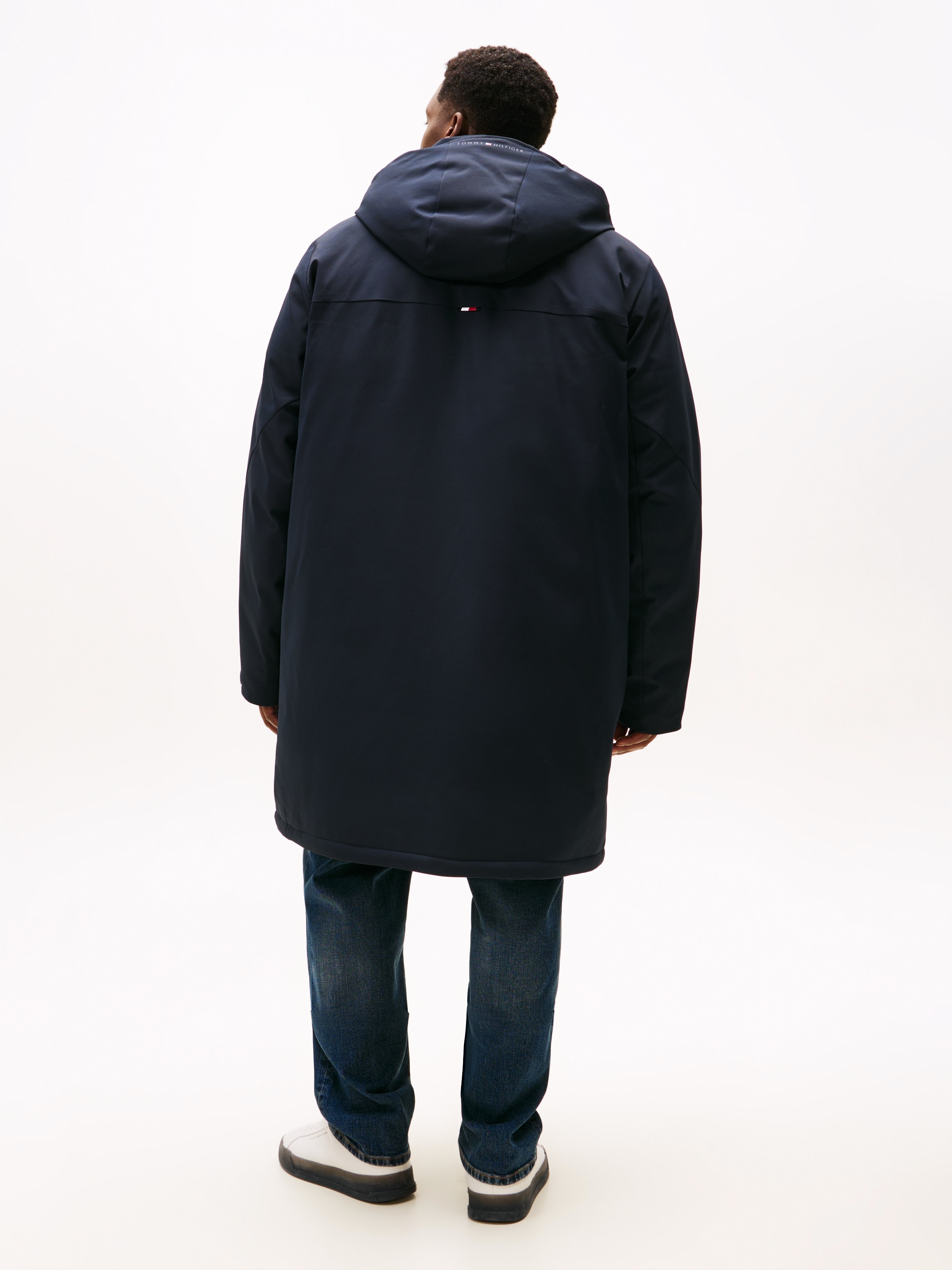 Tommy Hilfiger Big & Tall Funktionsmantel »HOODED PARKA«, Große Größen Tech Winterparka Jacke Wasserabweisend abnehmbare Kapuze