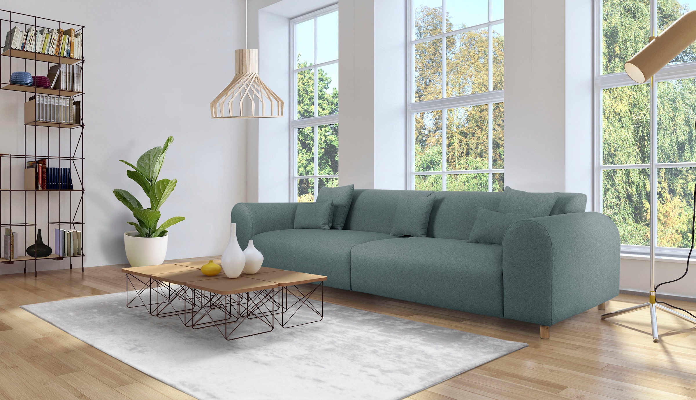 andas Big-Sofa »Svennis« in 2 Bezugsqualitäten, B/T/H: 314/98/83 cm
