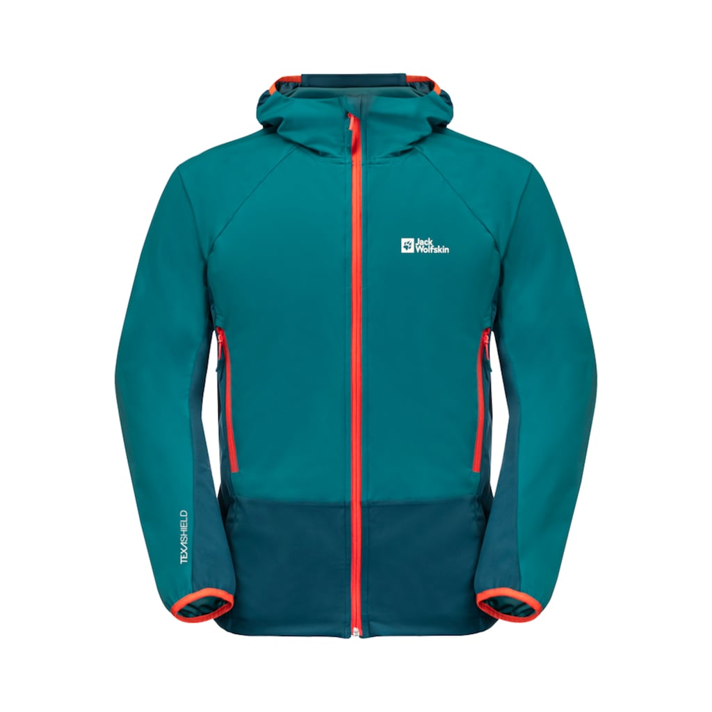 Jack Wolfskin Softshelljacke »EAGLE PEAK II HOODY M«, mit Kapuze