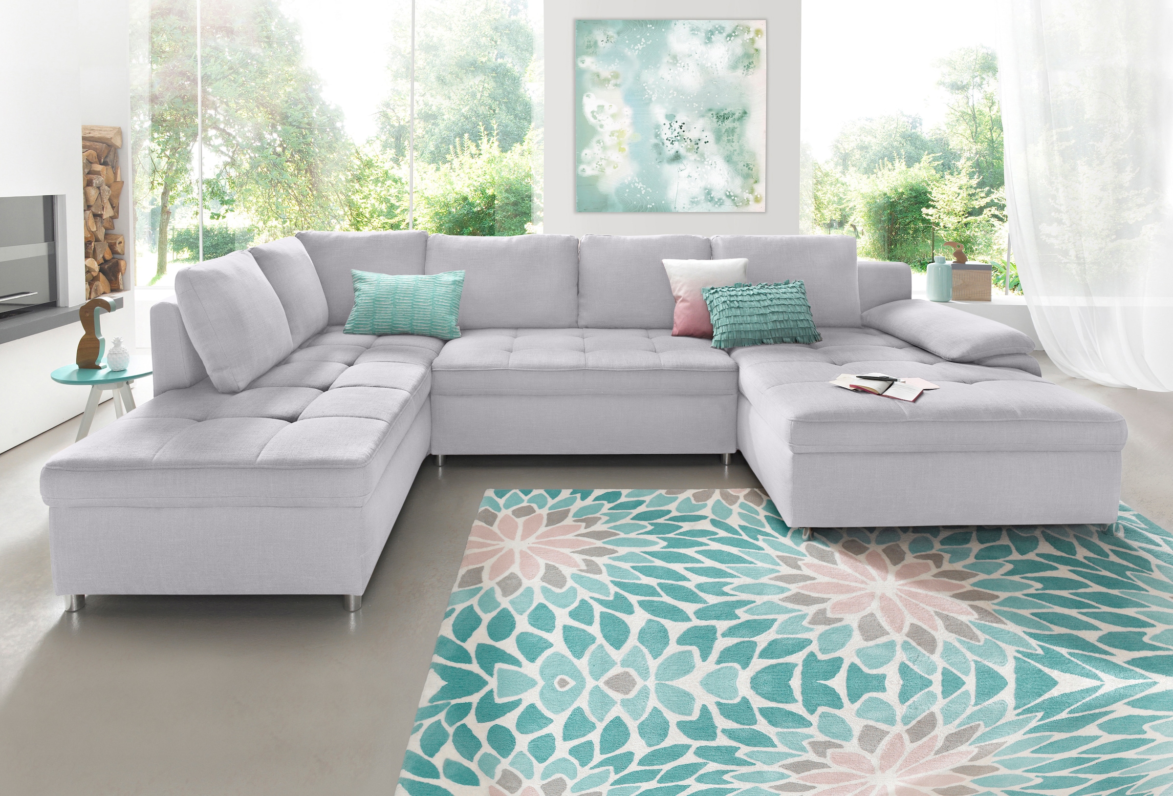 sit&more Wohnlandschaft »Labene U-Form«, wahlweise mit Bettfunktion und Bettkasten