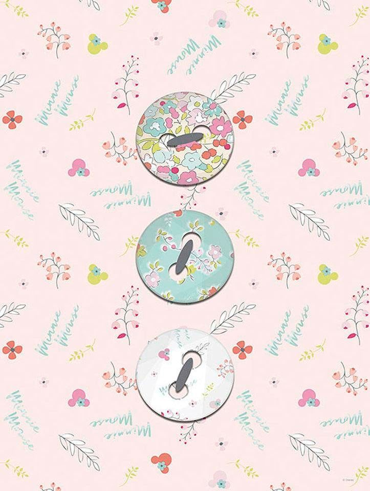 Poster »Minnie Mouse Buttons«, Disney, (1 St.), Kinderzimmer, Schlafzimmer, Wohnzimmer