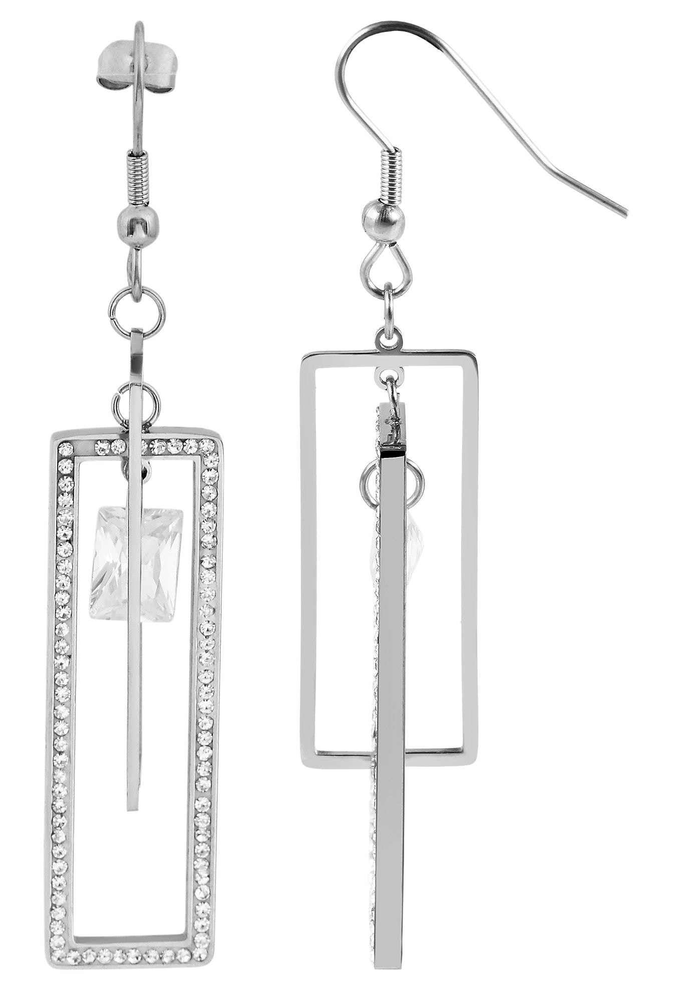 Adelia´s Paar Ohrstecker »Damen Ohrringe ¿ Ohrstecker aus Edelstahl mit Strass«