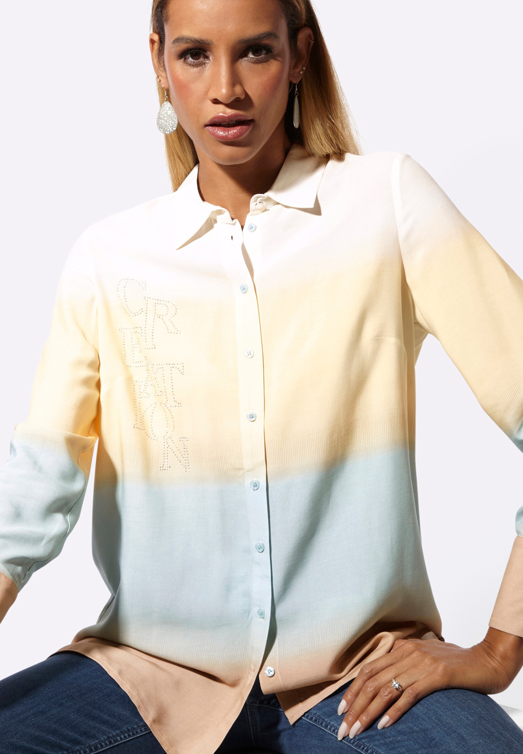 creation L Klassische Bluse »Bluse Longbluse«