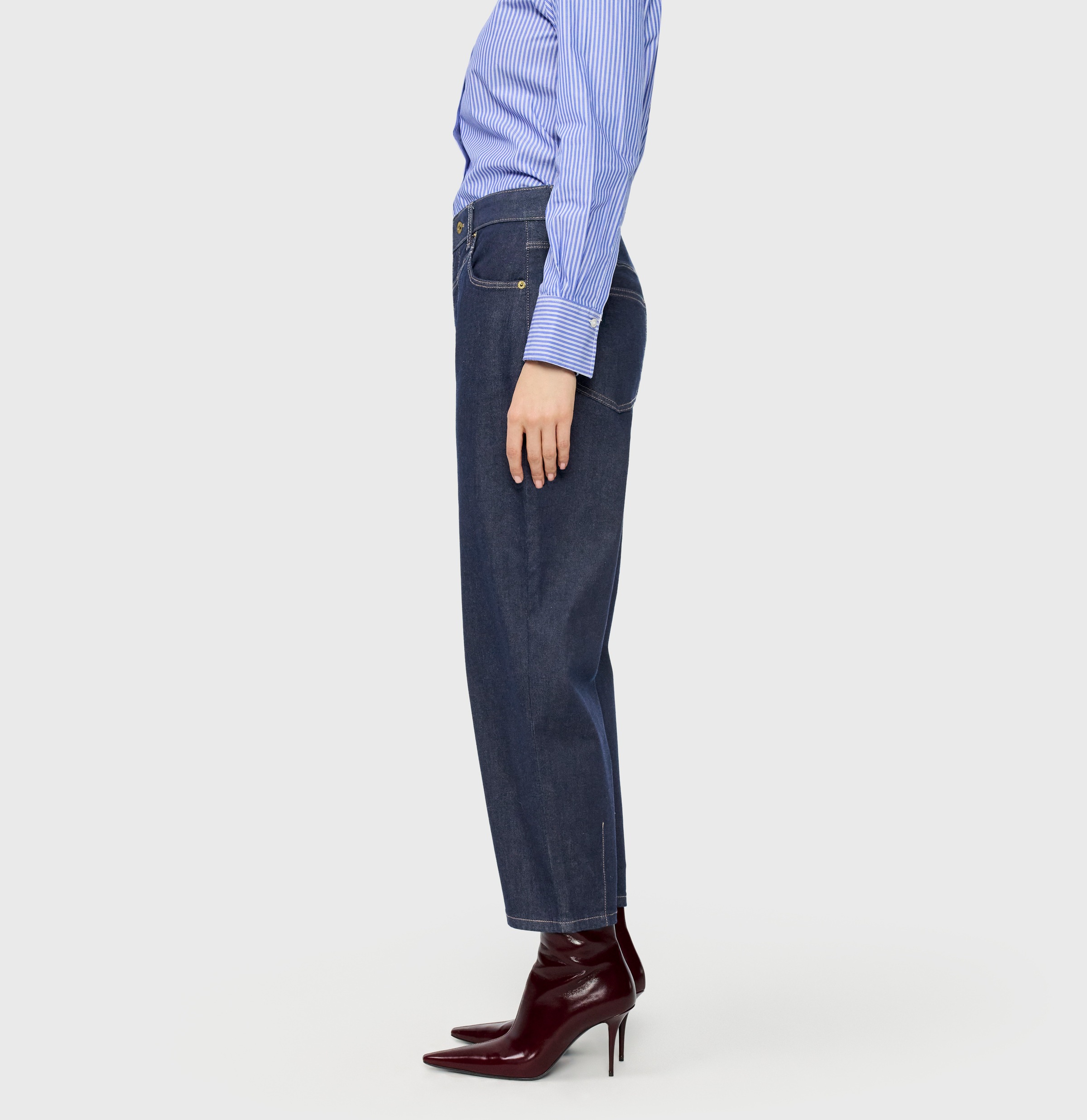 MAC Relax-fit-Jeans »BOBBIE« Barrel Jeans mit modernen Naht-Details