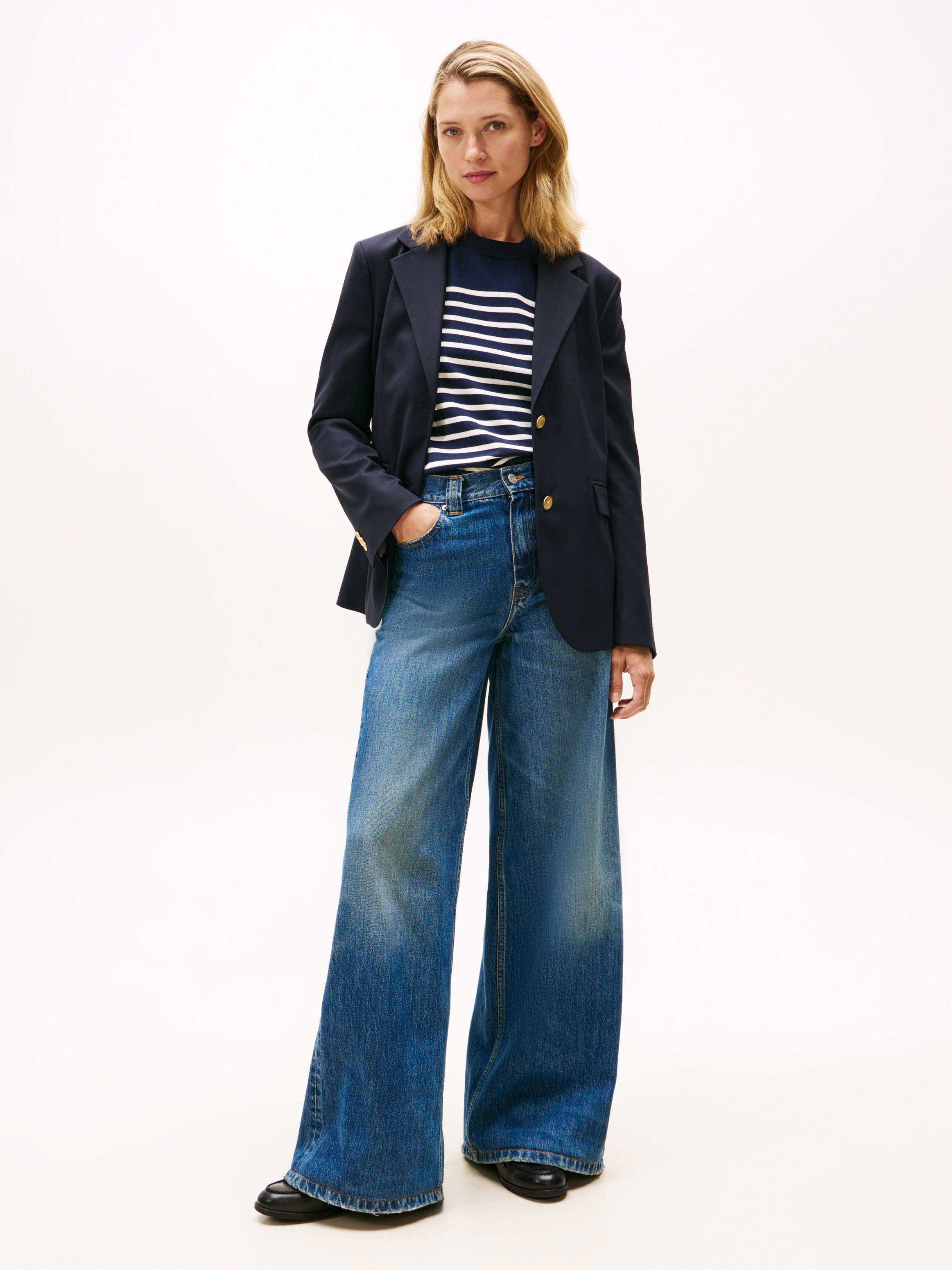 Tommy Hilfiger Longblazer »TIMELESS WOOL REG STRT SB BLAZER«, mit Wolle
