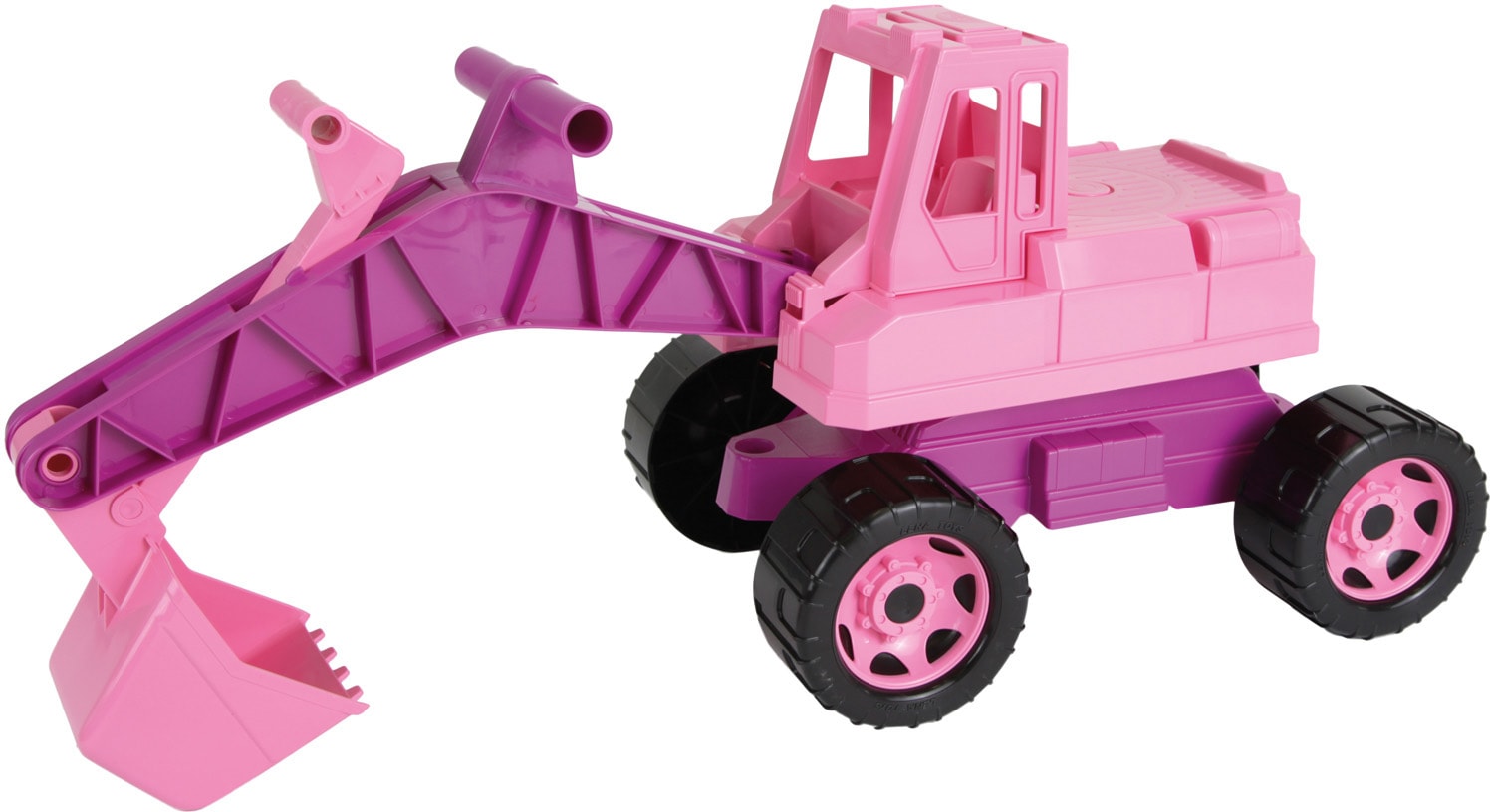 Lena® Spielzeug-Aufsitzbagger »Giga Trucks, rosa«, Made in Europe