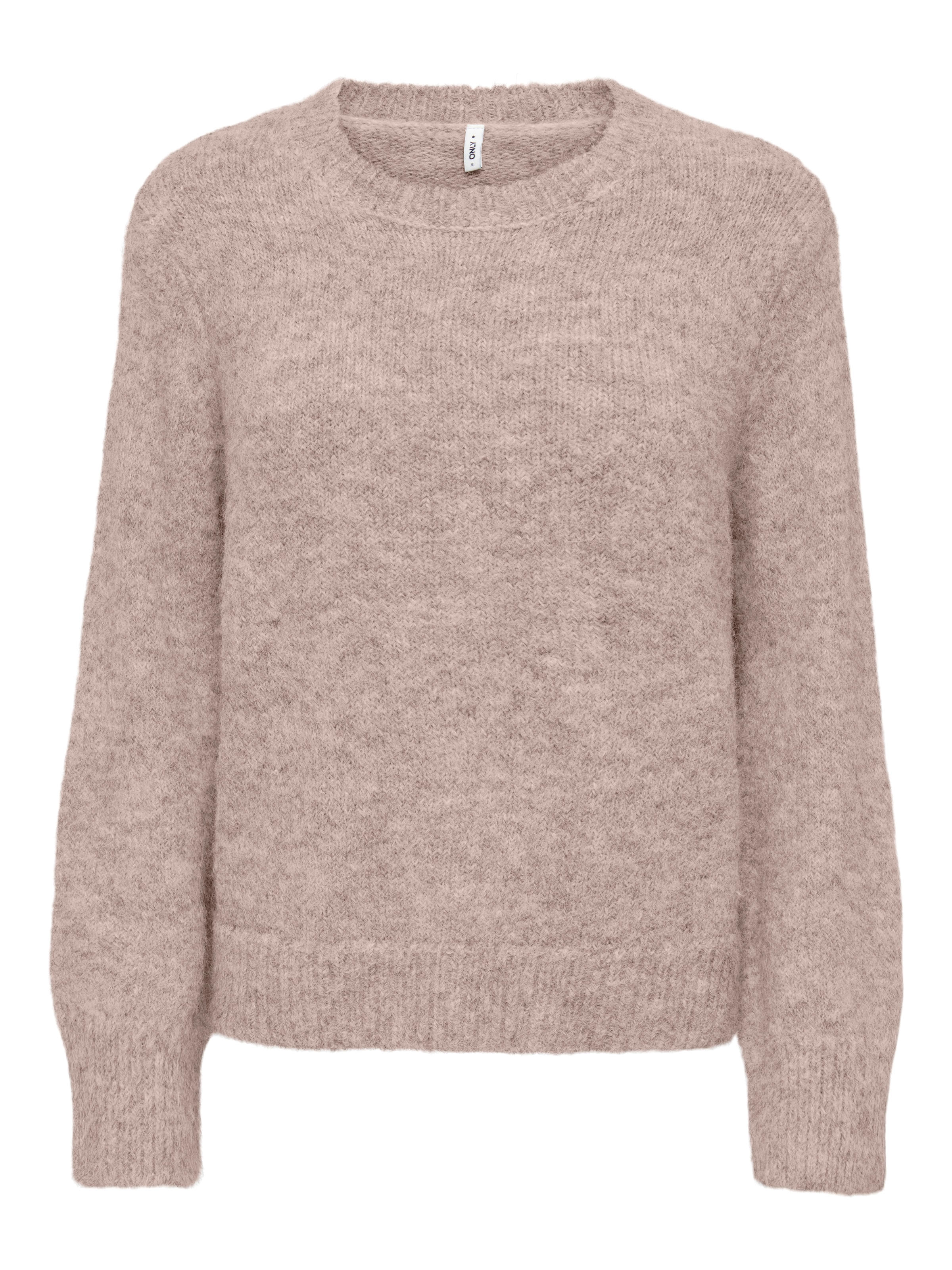 ONLY Strickpullover »ONLSAHERI LS O-NECK KNT« Materialmix, loose fit