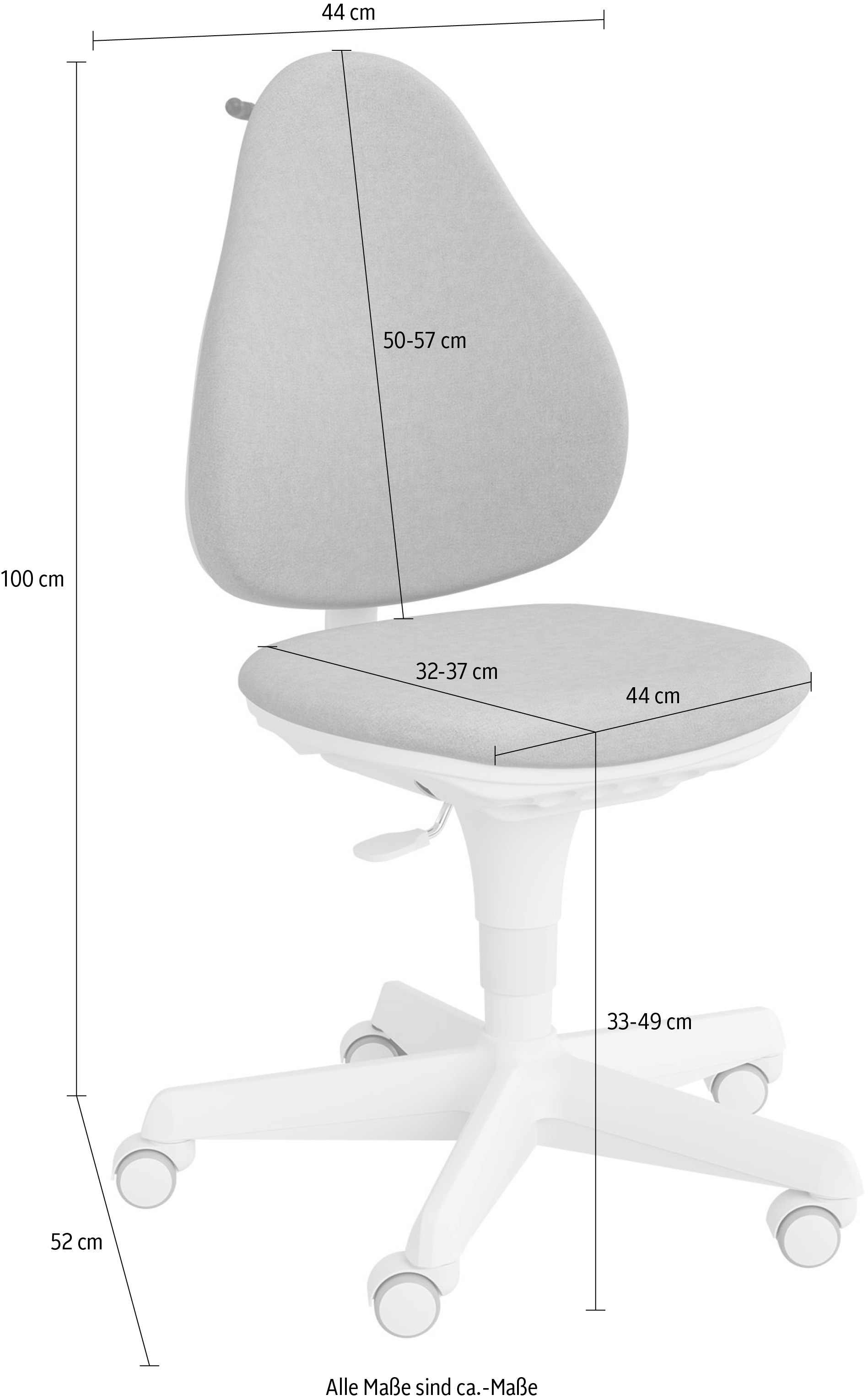 PAIDI Schreibtischstuhl »JOOKI S«, Microfaser, ergonomisch mitwachsend