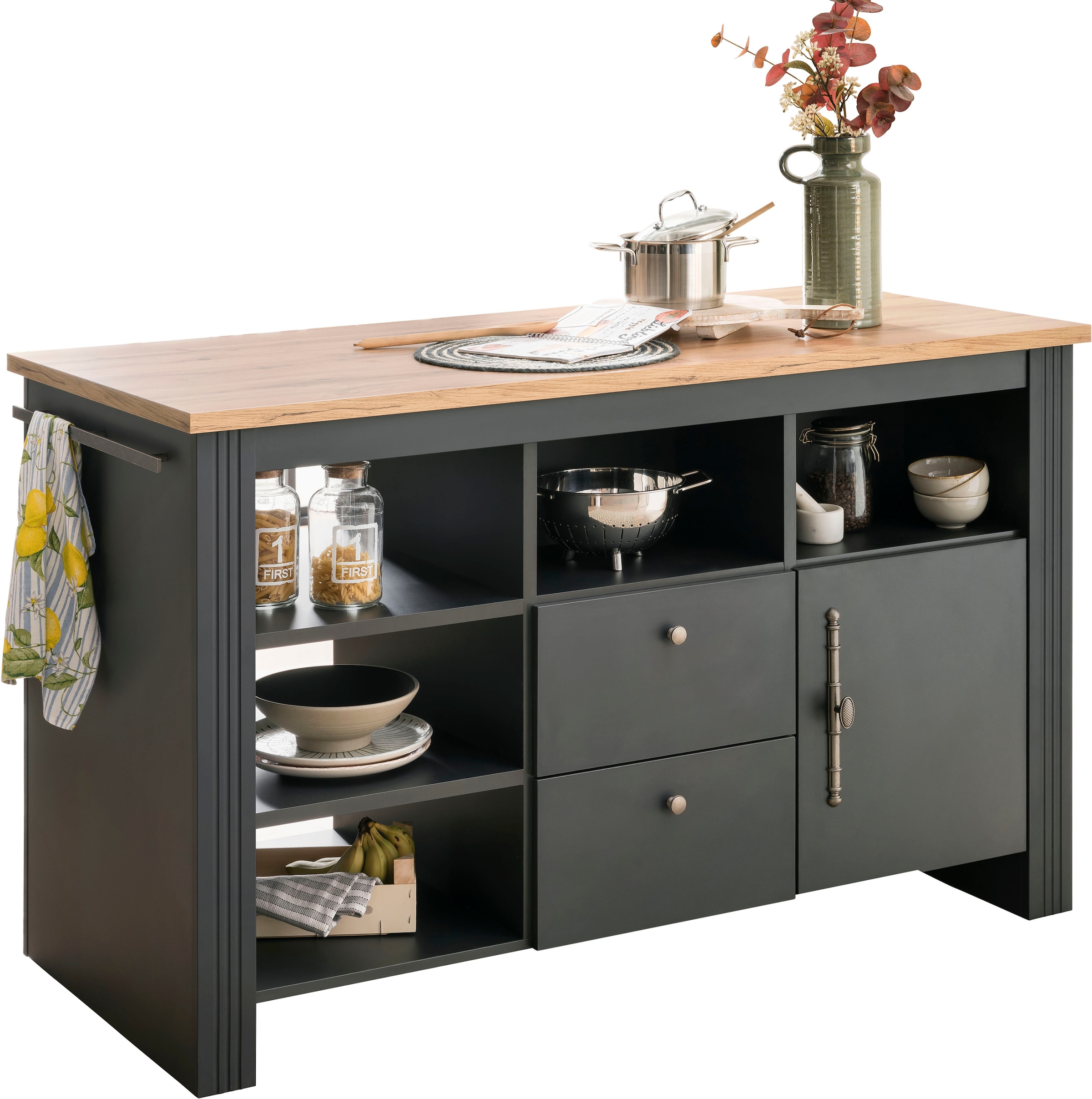 KOCHSTATION Unterschrank »KS-Westminster« Kücheninsel frei im Raum stellbar, Breite 150 cm, exclusiv by Otto