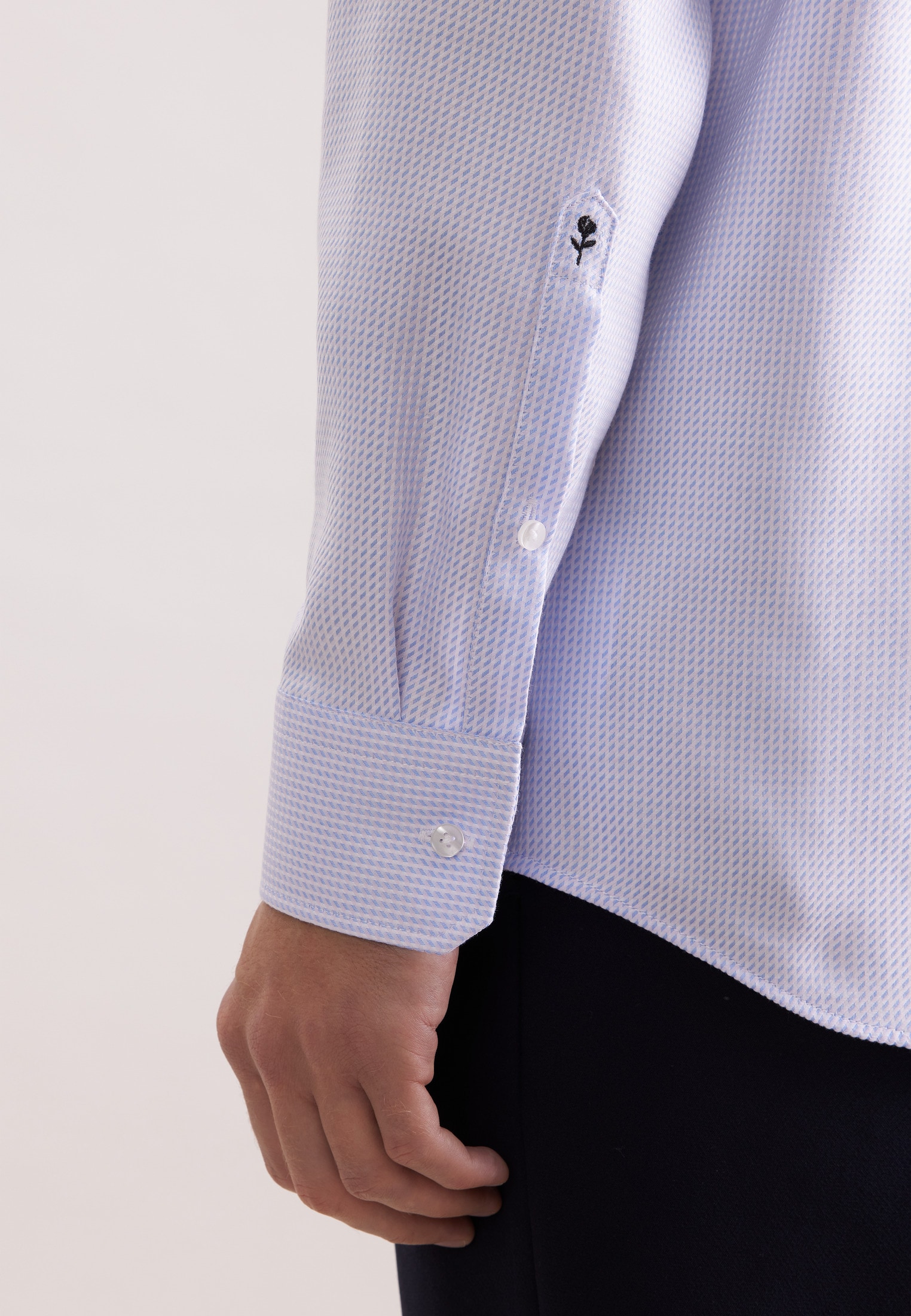seidensticker Businesshemd »Schwarze Rose« Comfort 1/1 Kentkragen Struktur