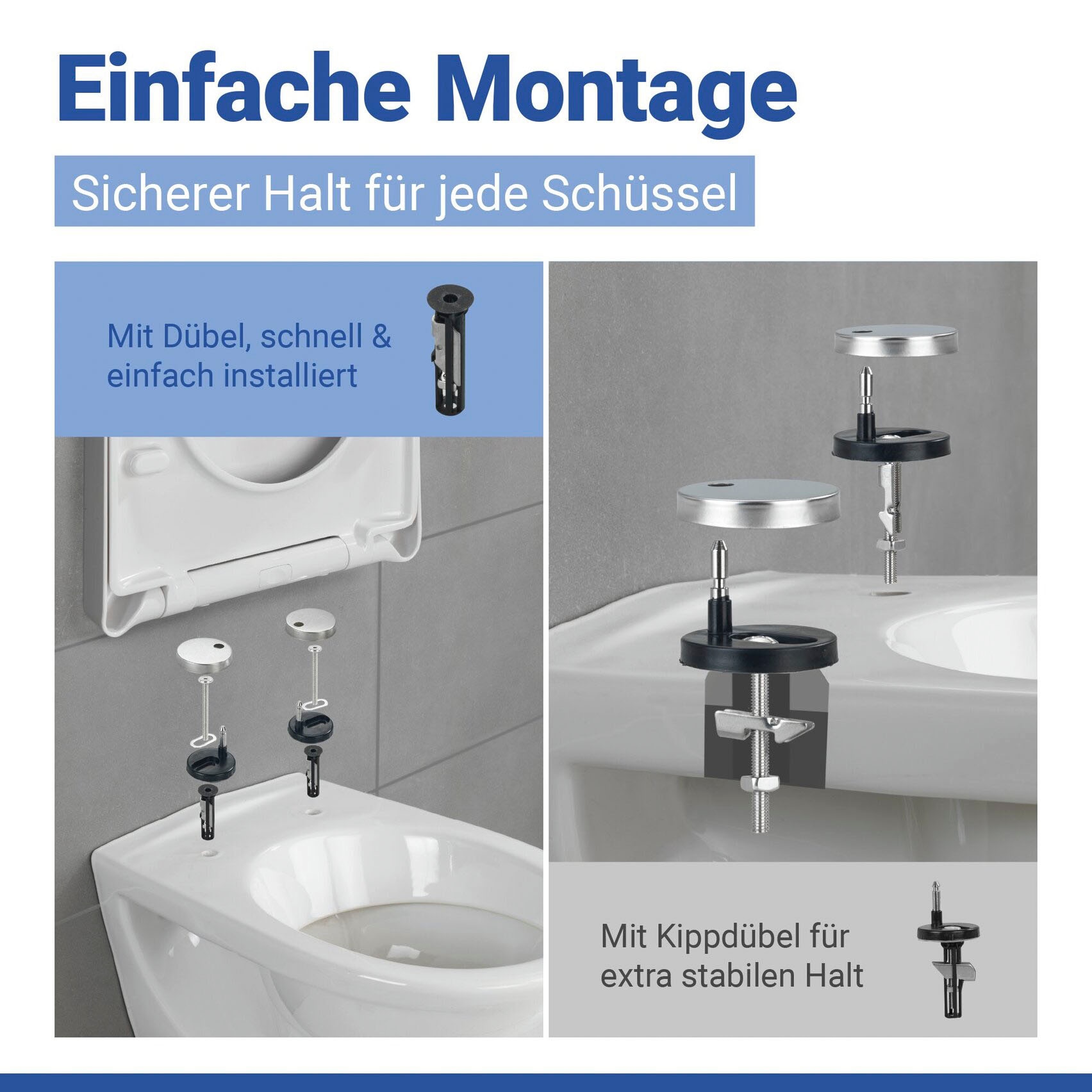WENKO WC-Sitz »Sindia« belastbar mit bis zu 300 kg