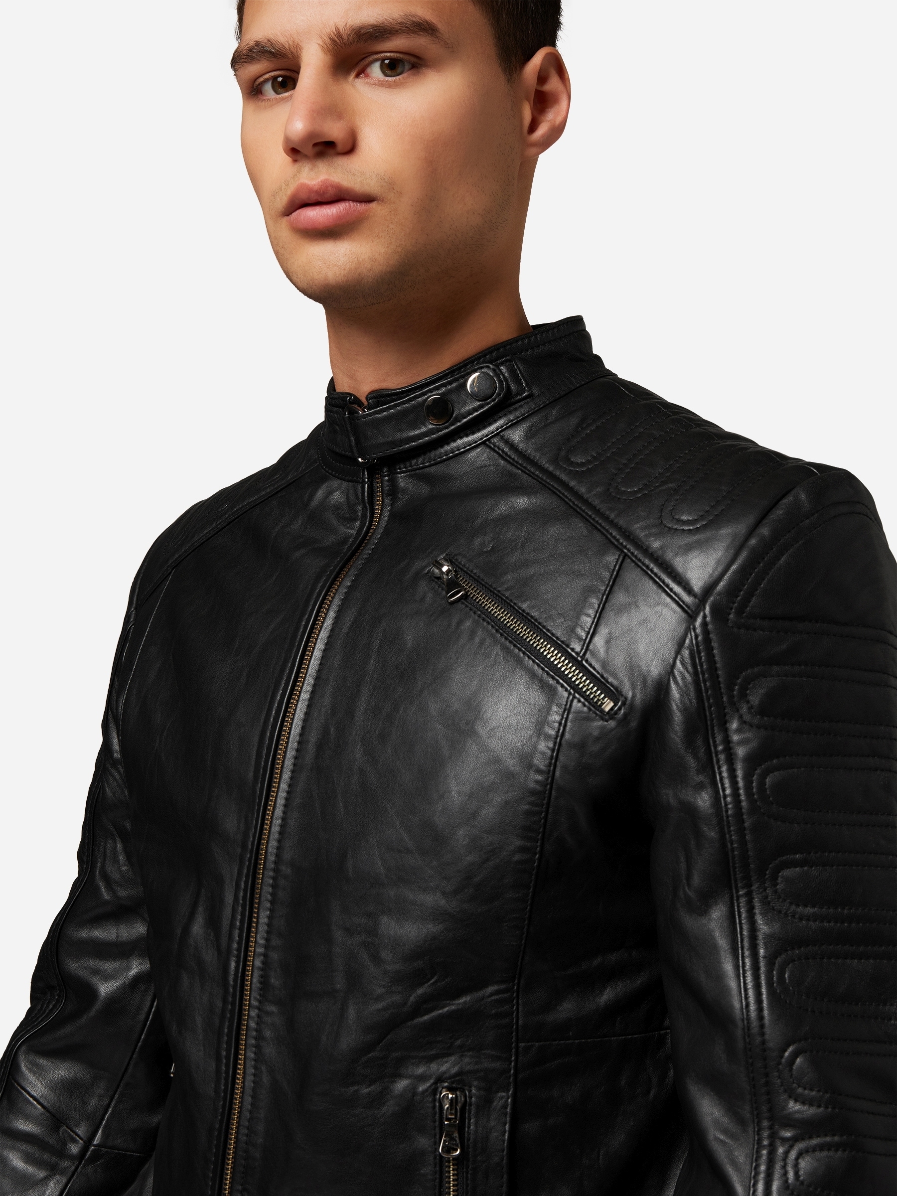 RICANO Bikerjacke »Lederjacke 410« ohne Kapuze Handgefertigt aus echtem Leder