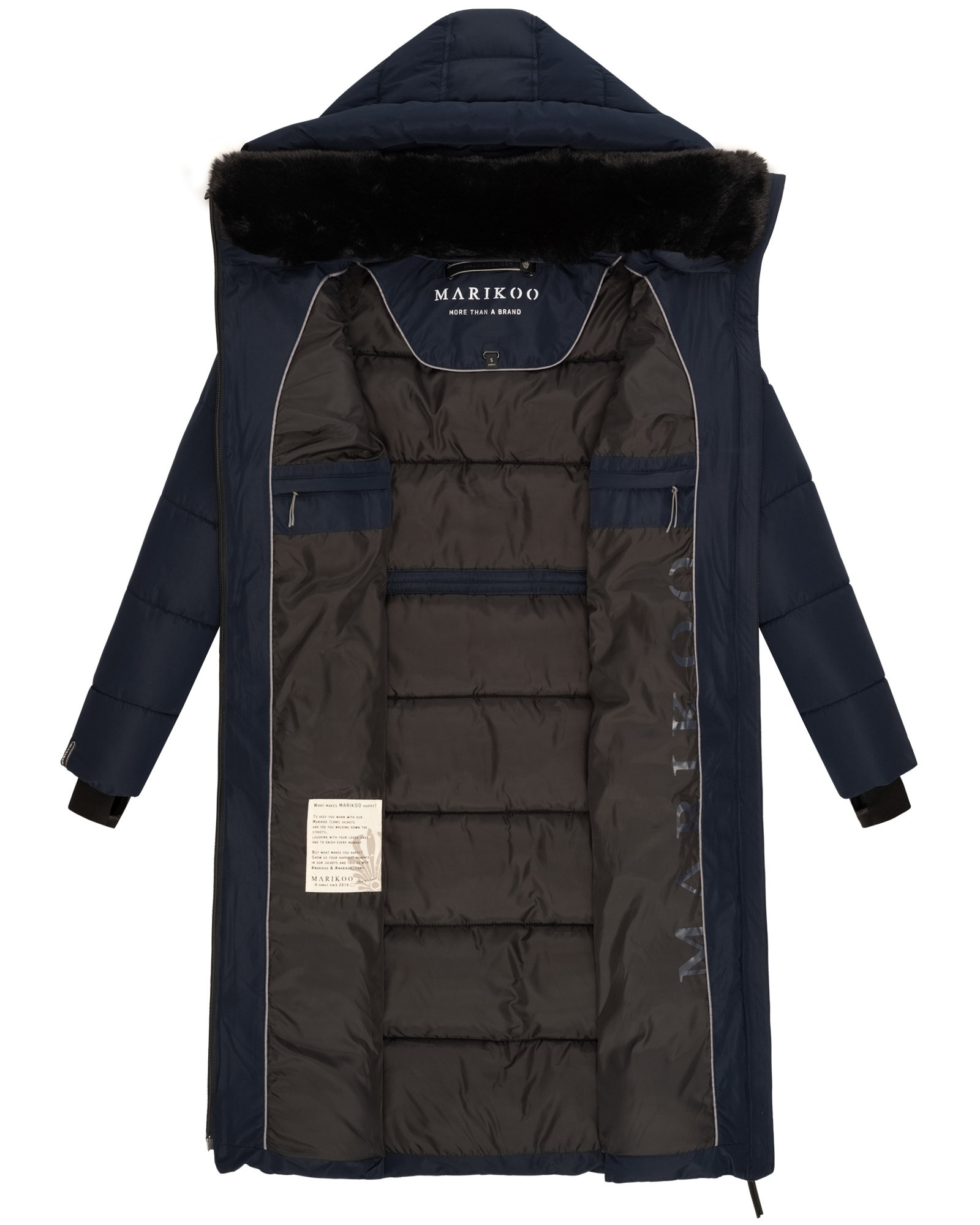 Marikoo Steppjacke »Marikoo Zuraraa lange Damen Winter Steppjacke B989«