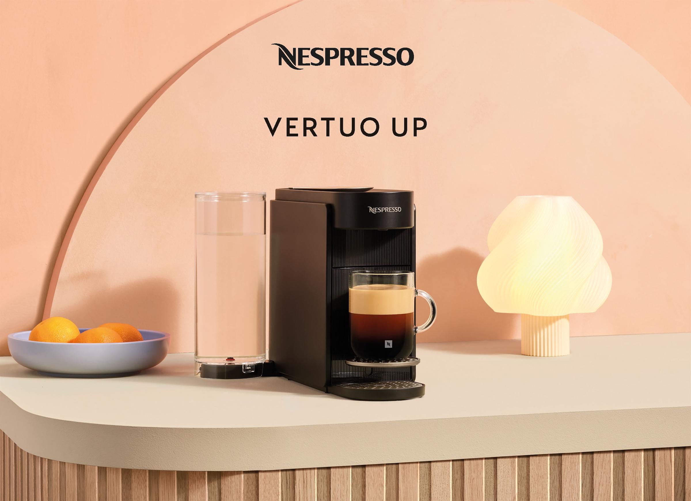 Nespresso Kapsel-/Kaffeepadmaschine »Vertuo Up« schlankes Design, Coffee Creations Modus, Auto-Off, 1,4 l Wassertank