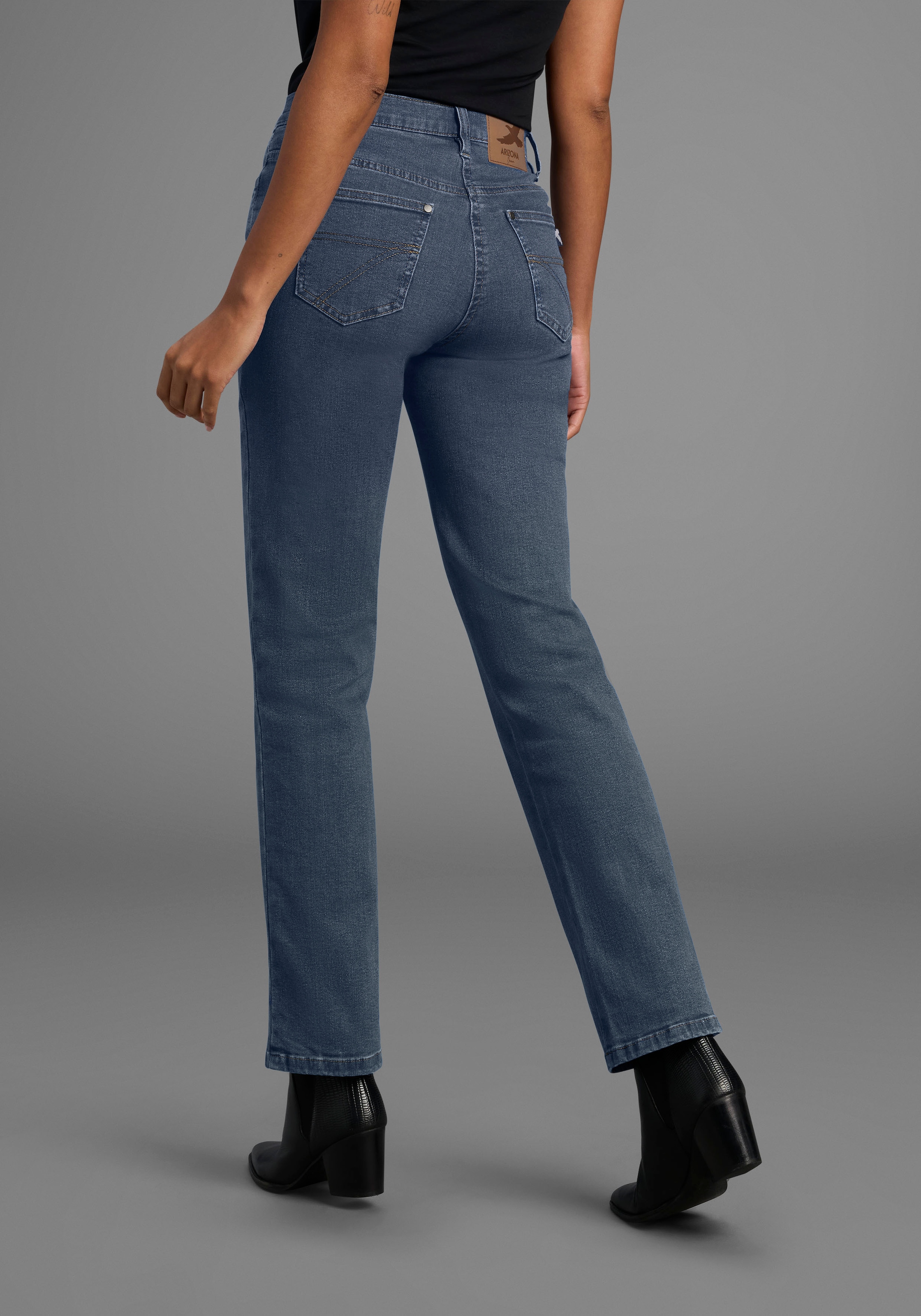 Arizona Gerade Jeans »Annett« bequeme Passform,  5-Pocket-Style,  hohe Taille