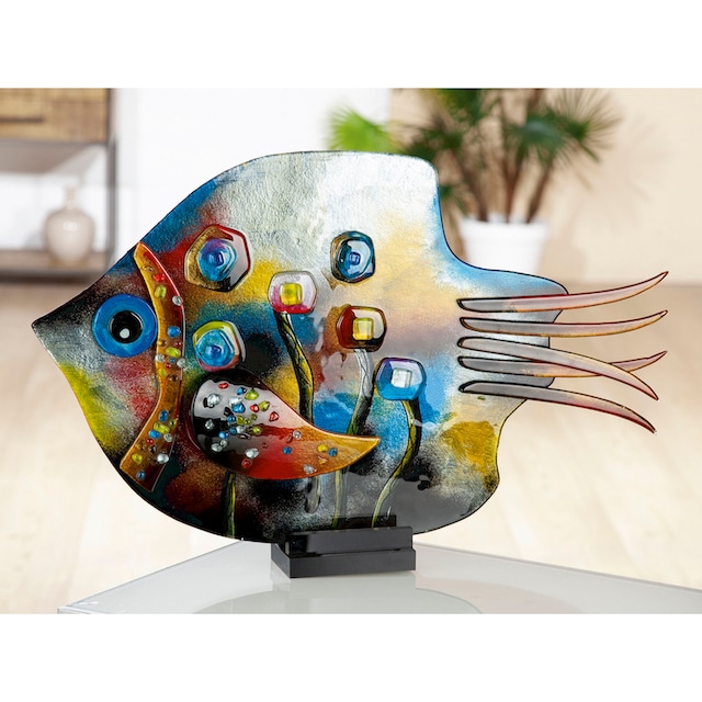 GILDE GLAS art Dekofigur »Skulptur Fisch Fresh Flowers«, (1 St.), bunt,  Glas bestellen im OTTO Online Shop