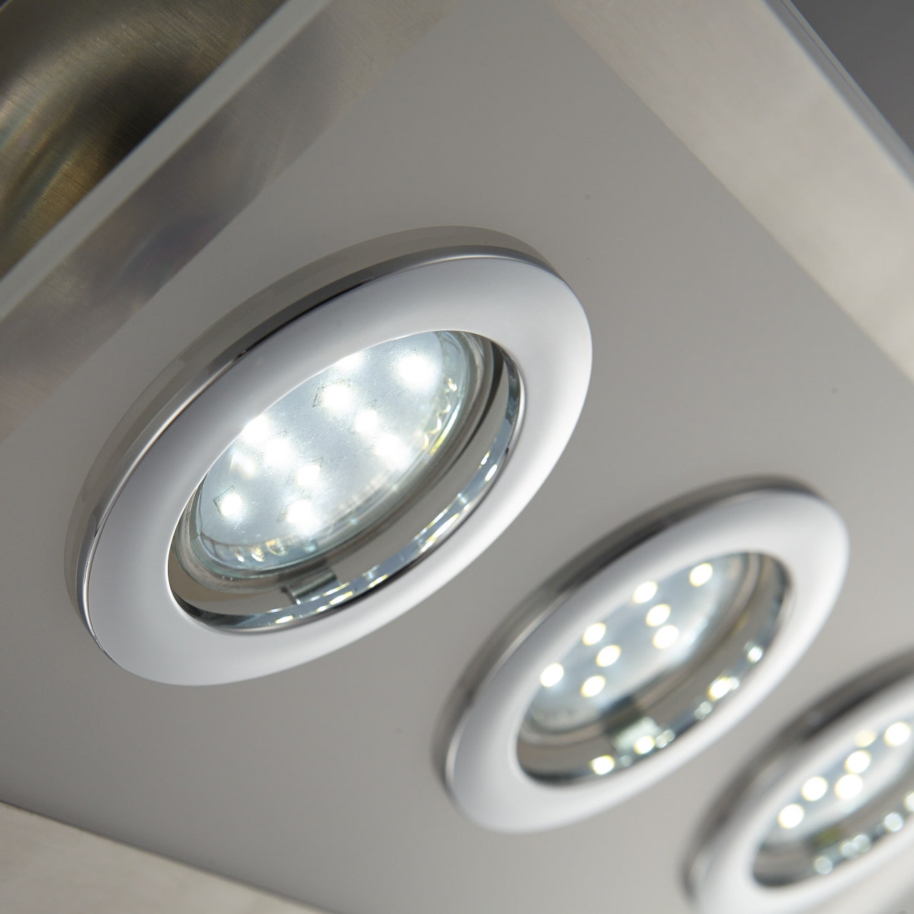 B.K.Licht LED LED bei 250lm Deckenlampe Schlafzimmer inkl. flammig-flammig, OTTO Metall eckig online »Dorado«, GU10 6 Deckenleuchte Glas 3W