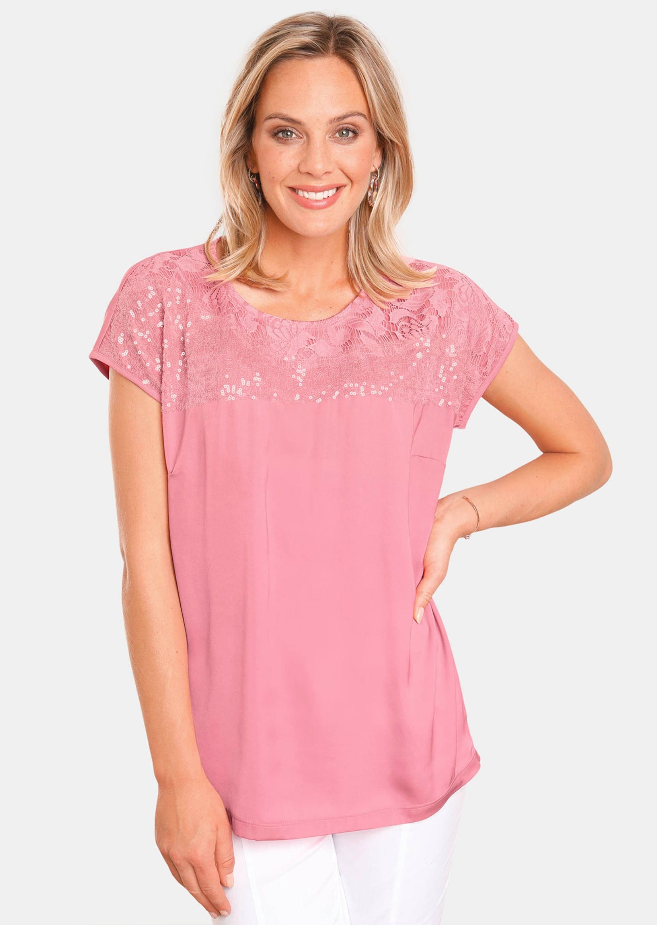 GOLDNER Hemdbluse »Pflegeleichte Bluse mit 3/4-Arm«