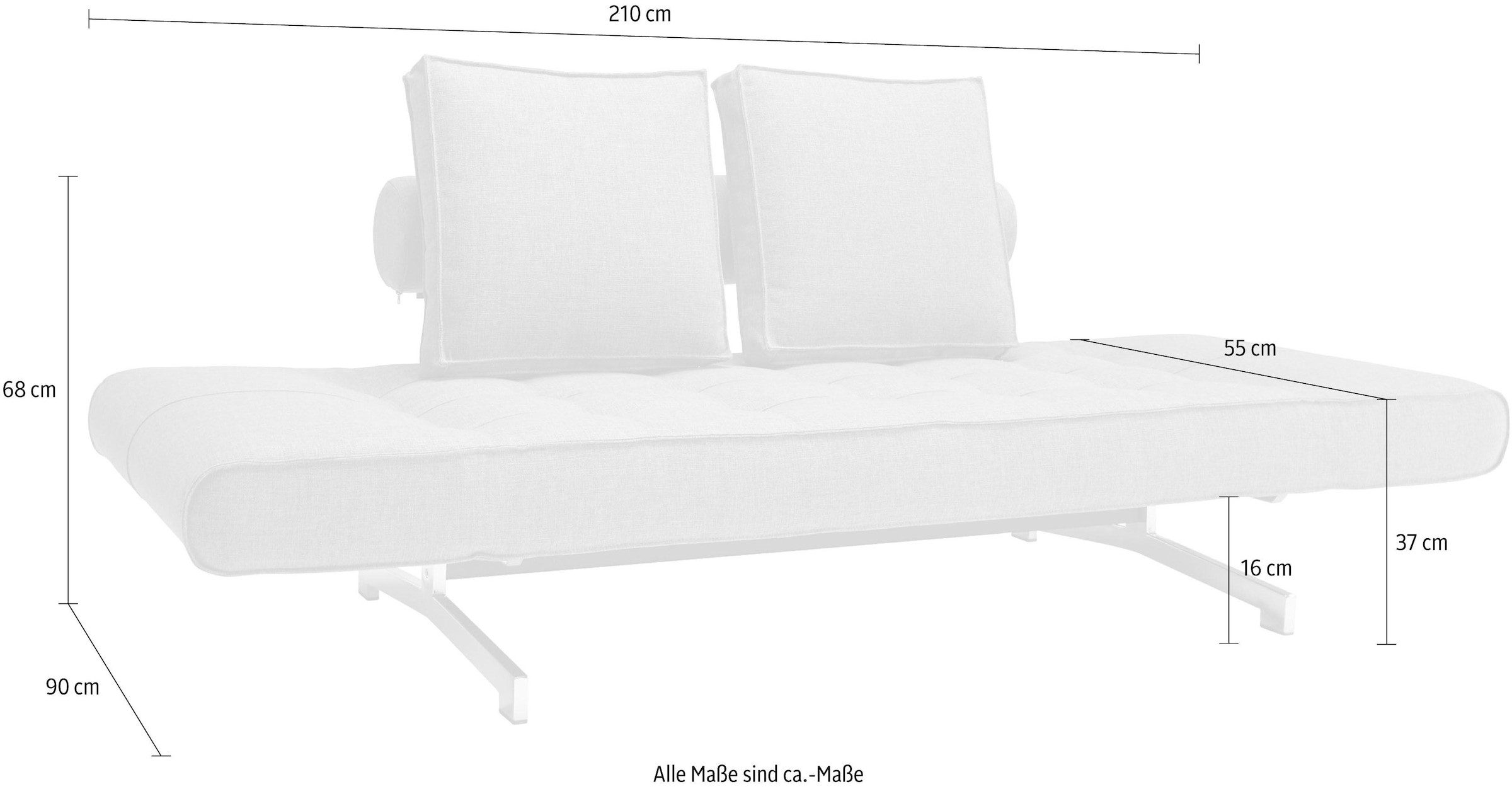 INNOVATION LIVING ™ Schlafsofa »Ghia«, in scandinavischem Design, mit zwei  losen Rückenkissen kaufen bei OTTO