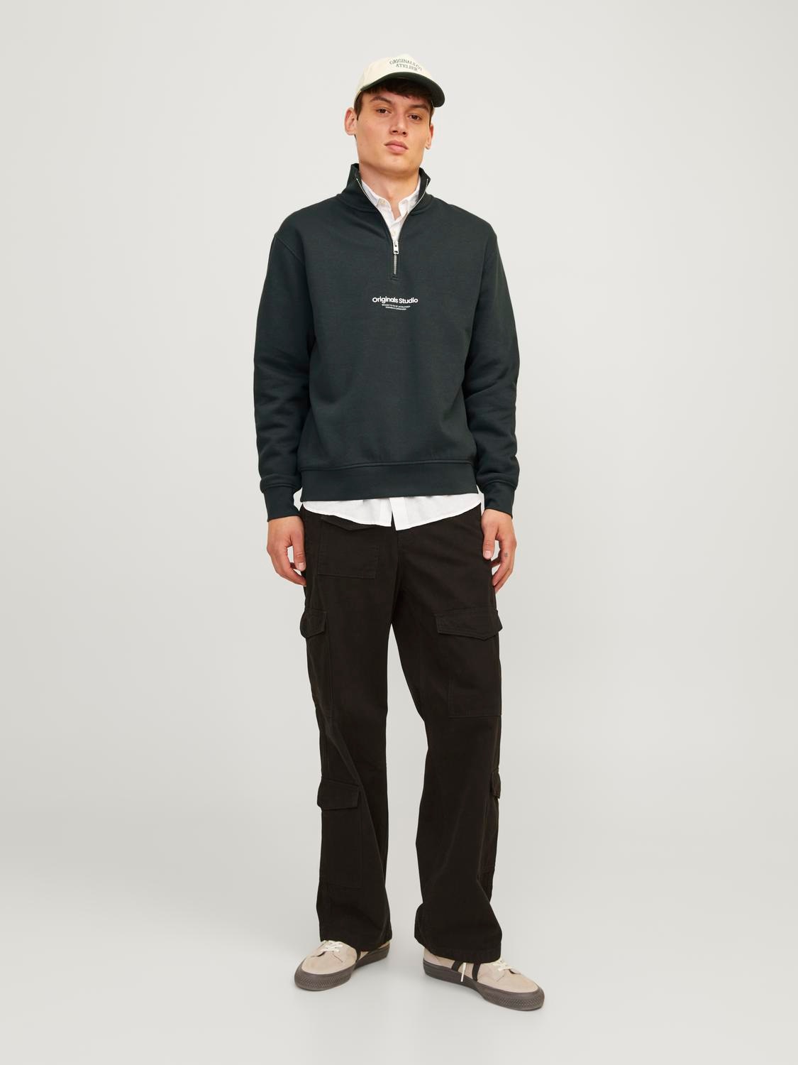 Jack & Jones Sweatshirt »JORVESTERBRO SWEAT QUARTER ZIP HN NOOS«, im Troyer-Look