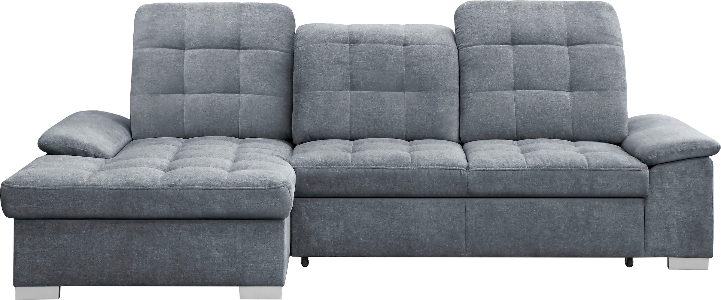 WERK2 Ecksofa Carmen, Sofa, Eckcouch mit Schlaffunktion, Bettkasten und Sitztiefenverstellung