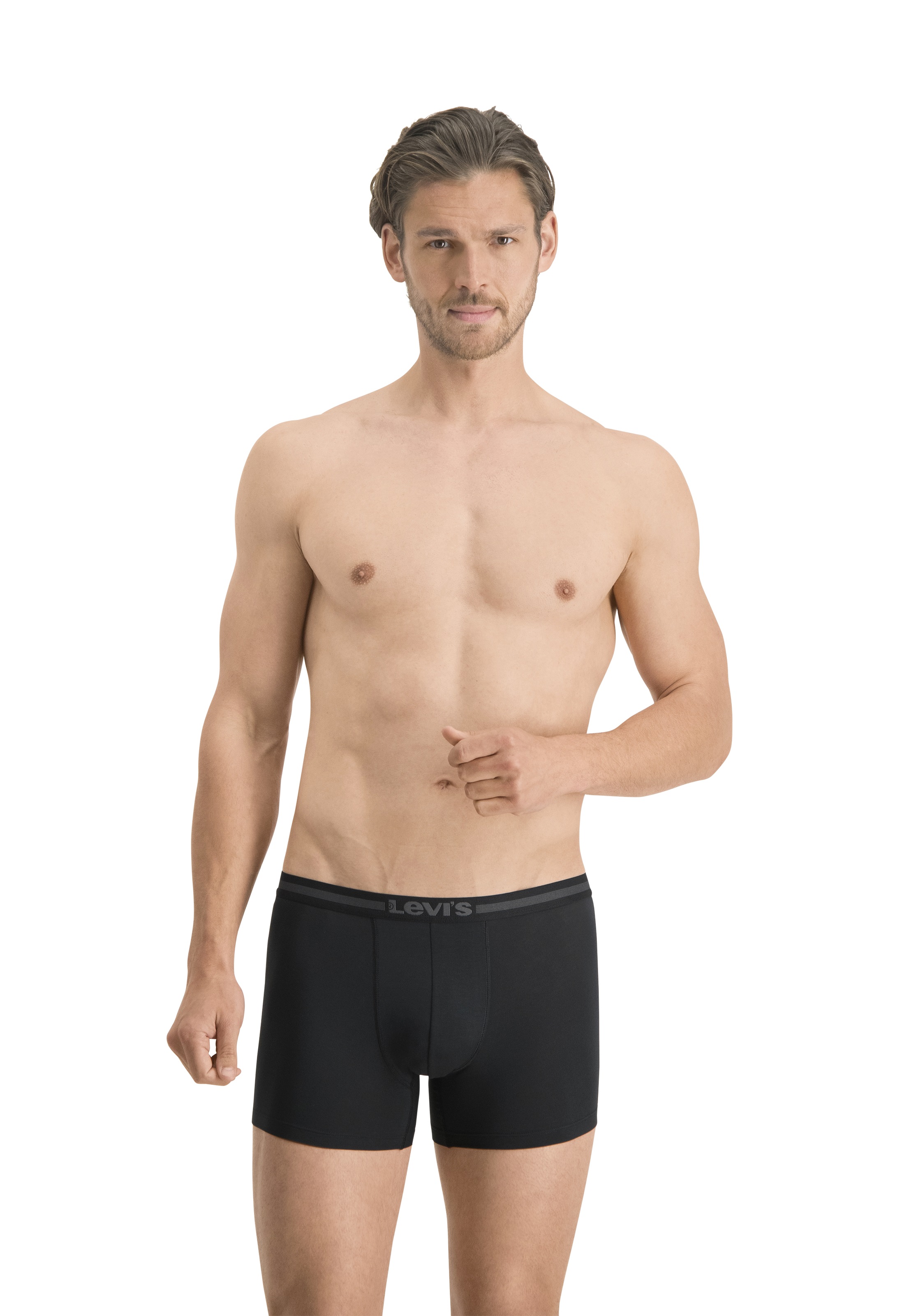 Levi's® Boxershorts »LEVIS MEN TENCEL BOXER BRIEF 2P« Packung, 2er Pack, 2 Stk. mit breitem Logobund