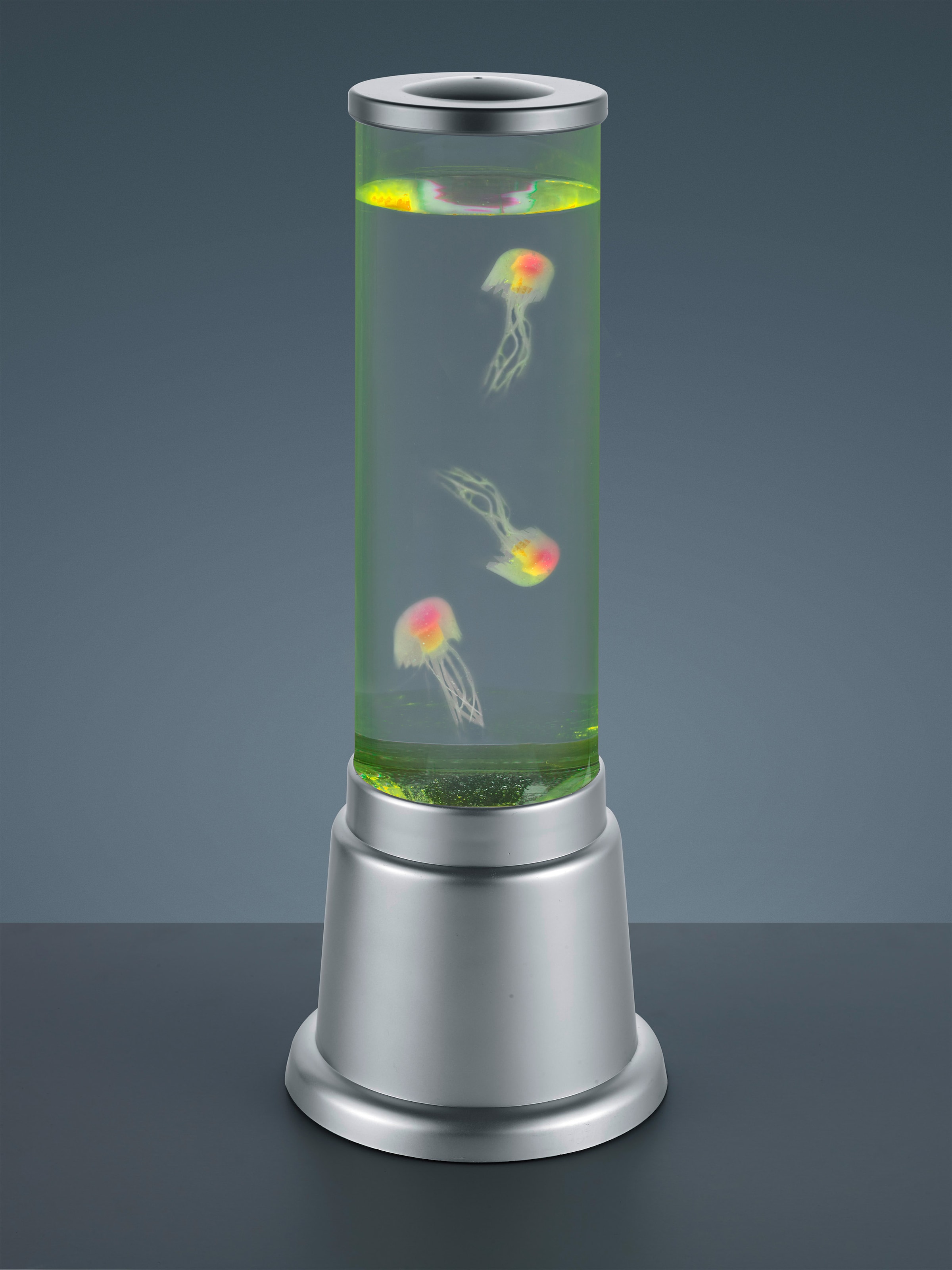 REALITY Leuchten LED Tischleuchte »Jelly«, 1 flammig, Leuchtmittel LED-Board | LED fest integriert, Wassersäule mit Deko Quallen, Dekoleuchte, RGB-Farbwechsler