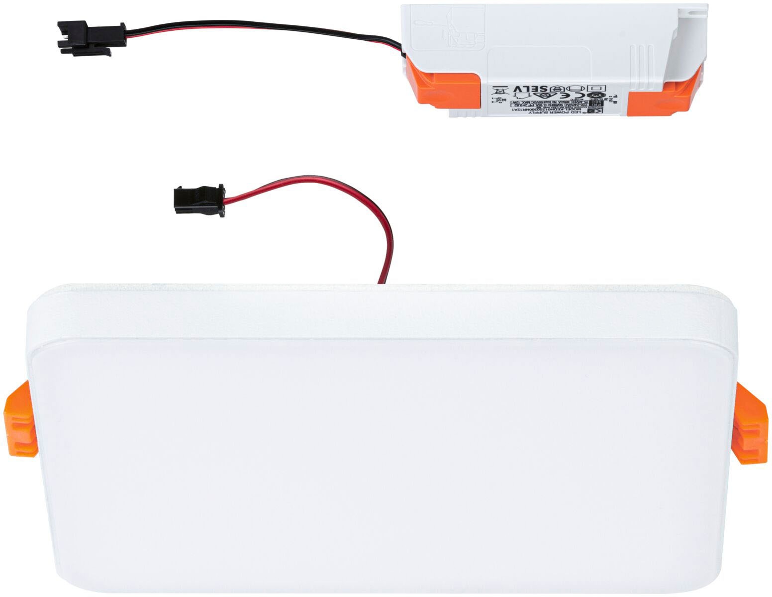 Paulmann LED Einbauleuchte »Veluna VariFit Edge IP44 eckig 120x120mm 650lm 3000K Weiß«, 1 flammig, LED Einbaupanel IP44 eckig 120x120mm 650lm 3000K Weiß