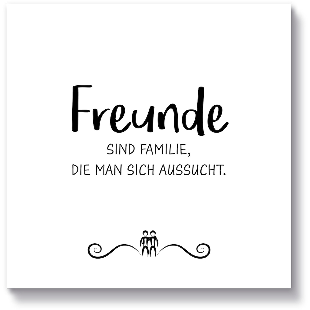 Artland Holzbild »Freunde I«, Sprüche & Texte, (1 St.)