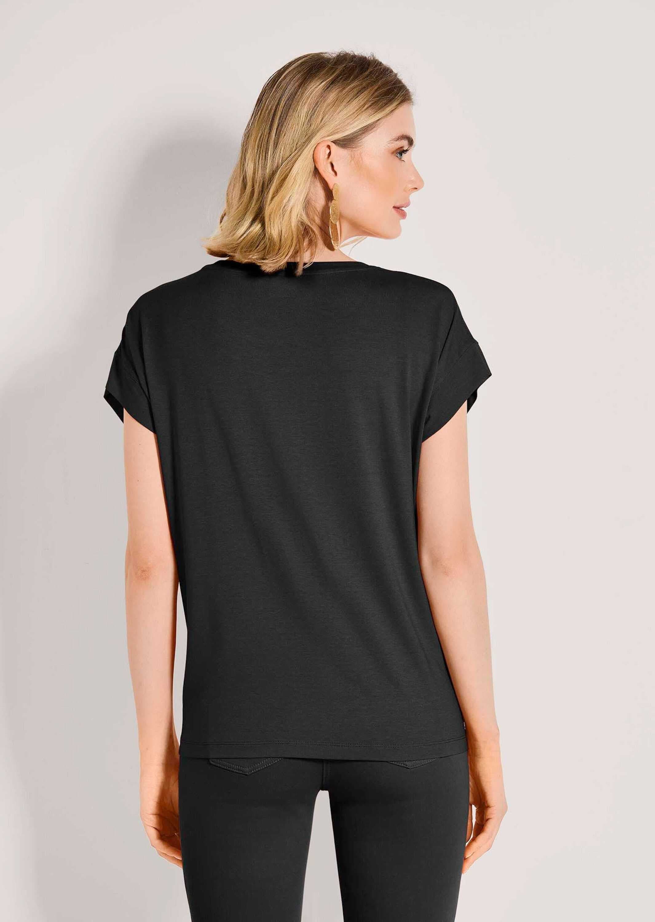 MADELEINE Kurzarmshirt »Blusenshirt Elegantes T-Shirt mit Glanzeffekten« Pailetten