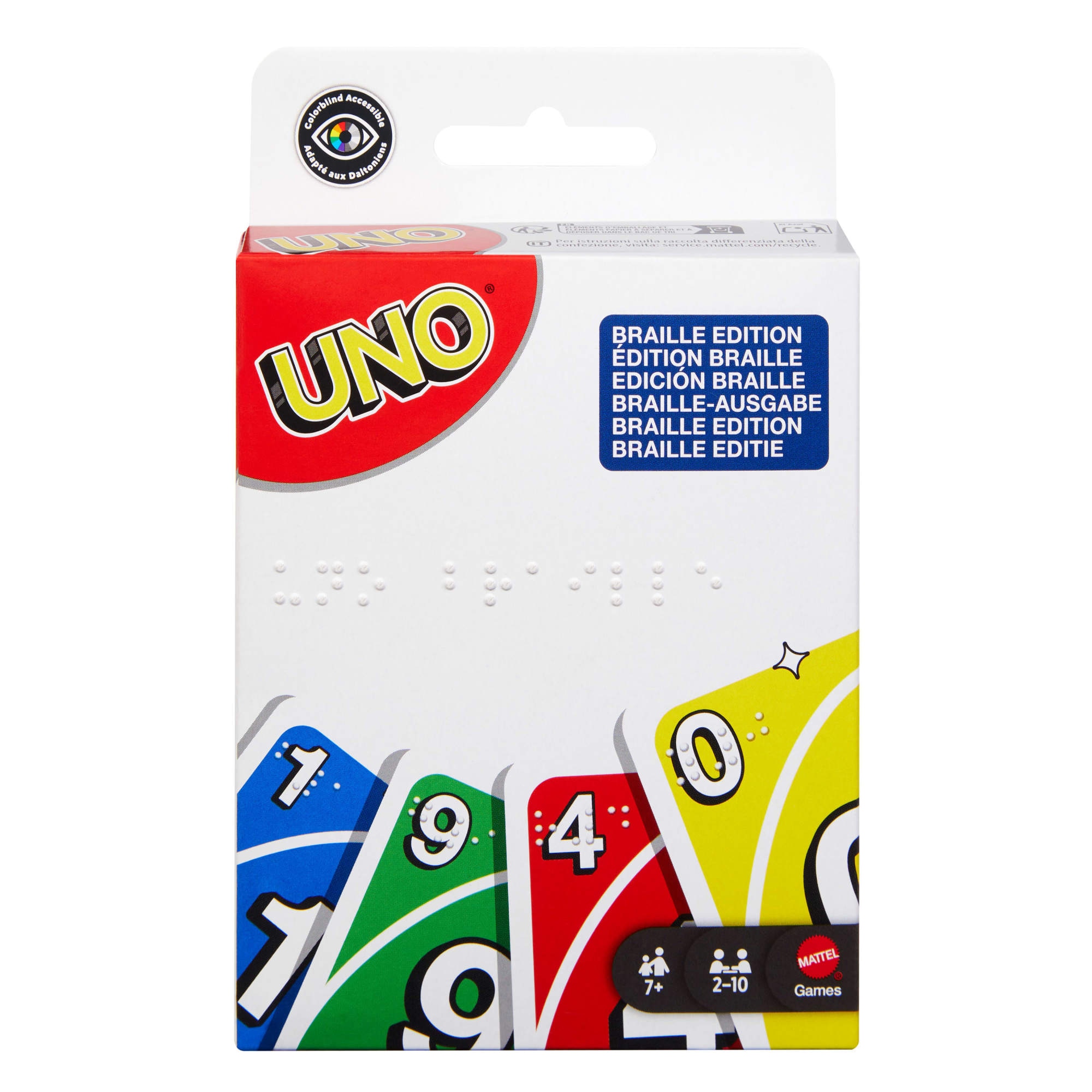 Mattel games Spiel »UNO Braille« für  Blinde und Menschen mit Sehbehinderung