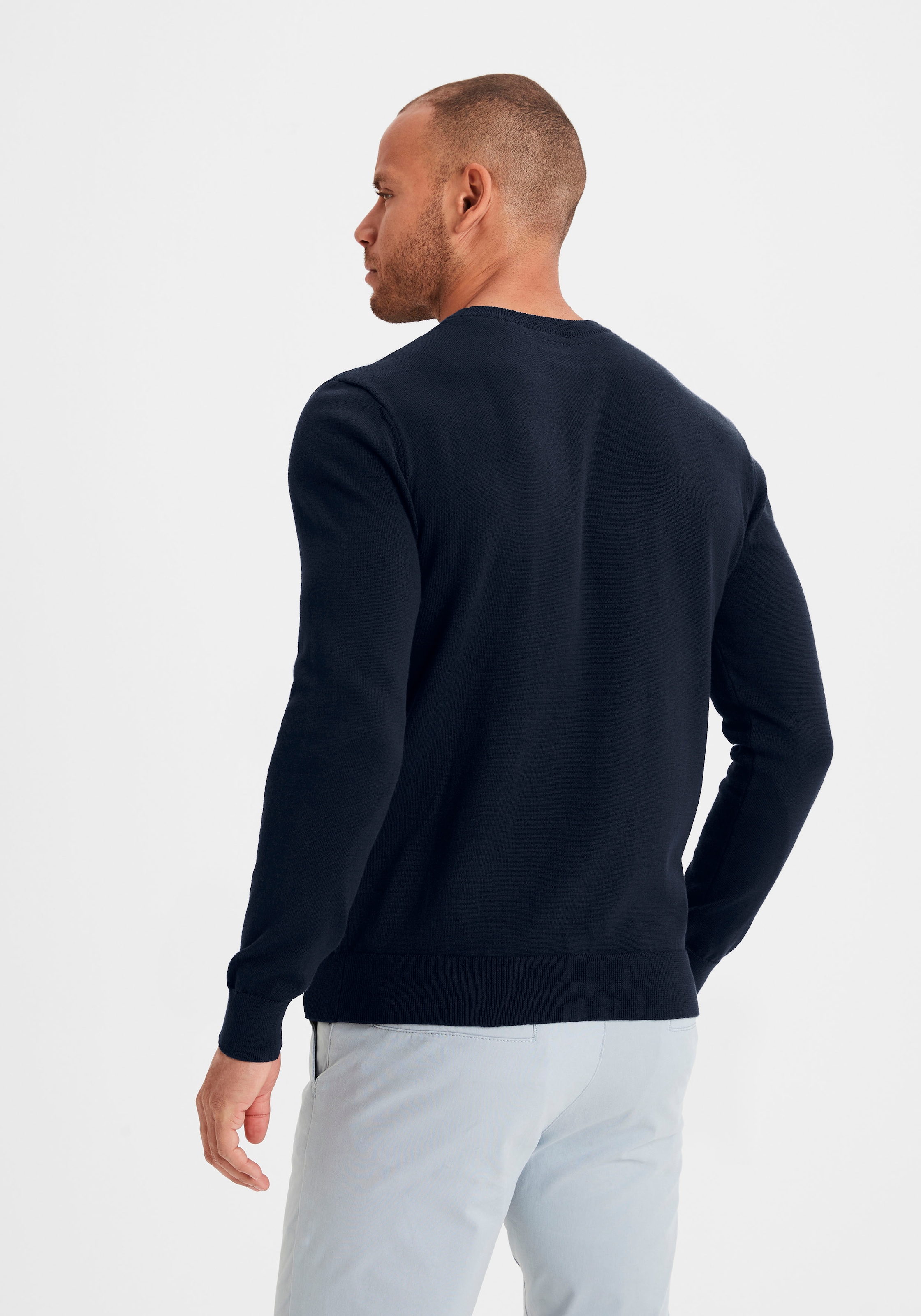 H.I.S Strickpullover Regular Fit, Langarm, Pullover aus Feinstrick, Baumwollmischung
