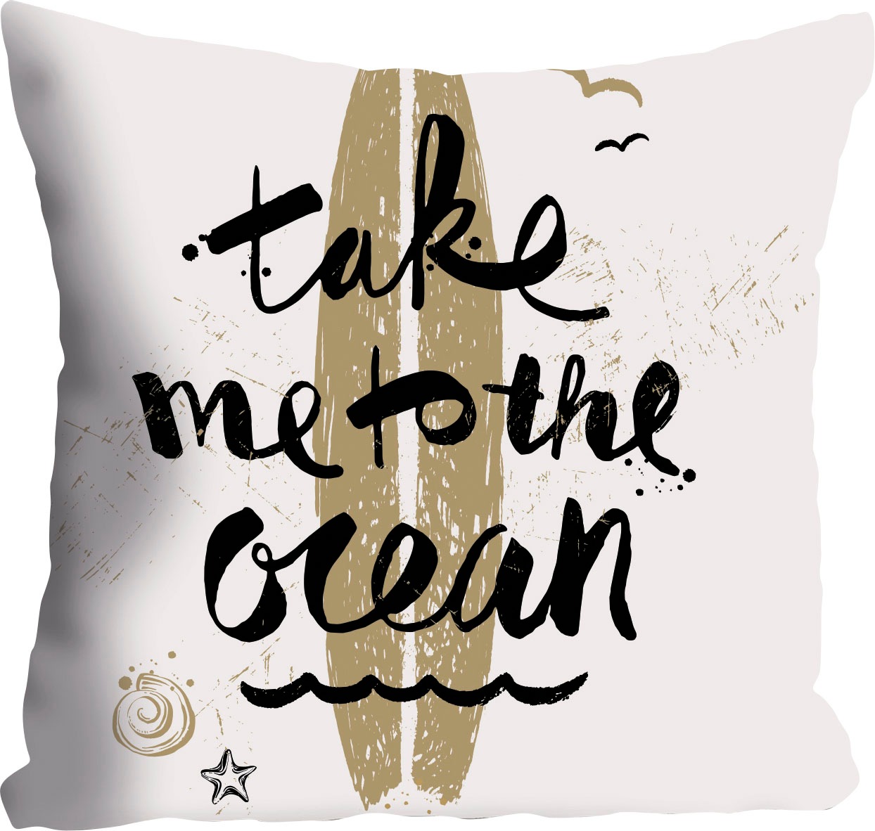 queence Kissenhülle »Take me to the ocean«, (1 St.), mit Surfbrett und Schriftzug