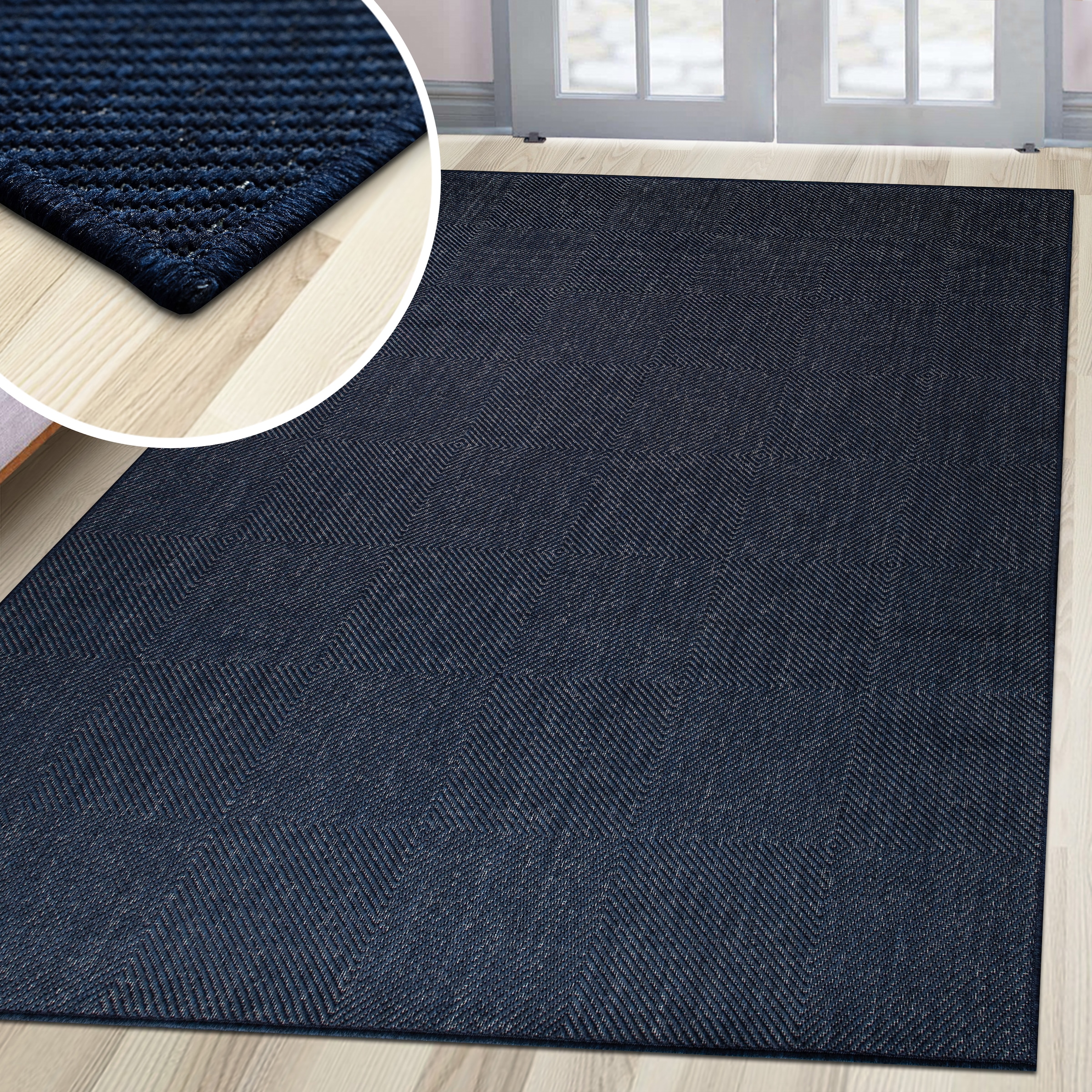 my home Teppich »Anna auch als Läufer erhältlich«, rechteckig, 3 mm Höhe, In- und Outdoor geeignet, Sisal-Optik, Wetterfest & UV-beständig
