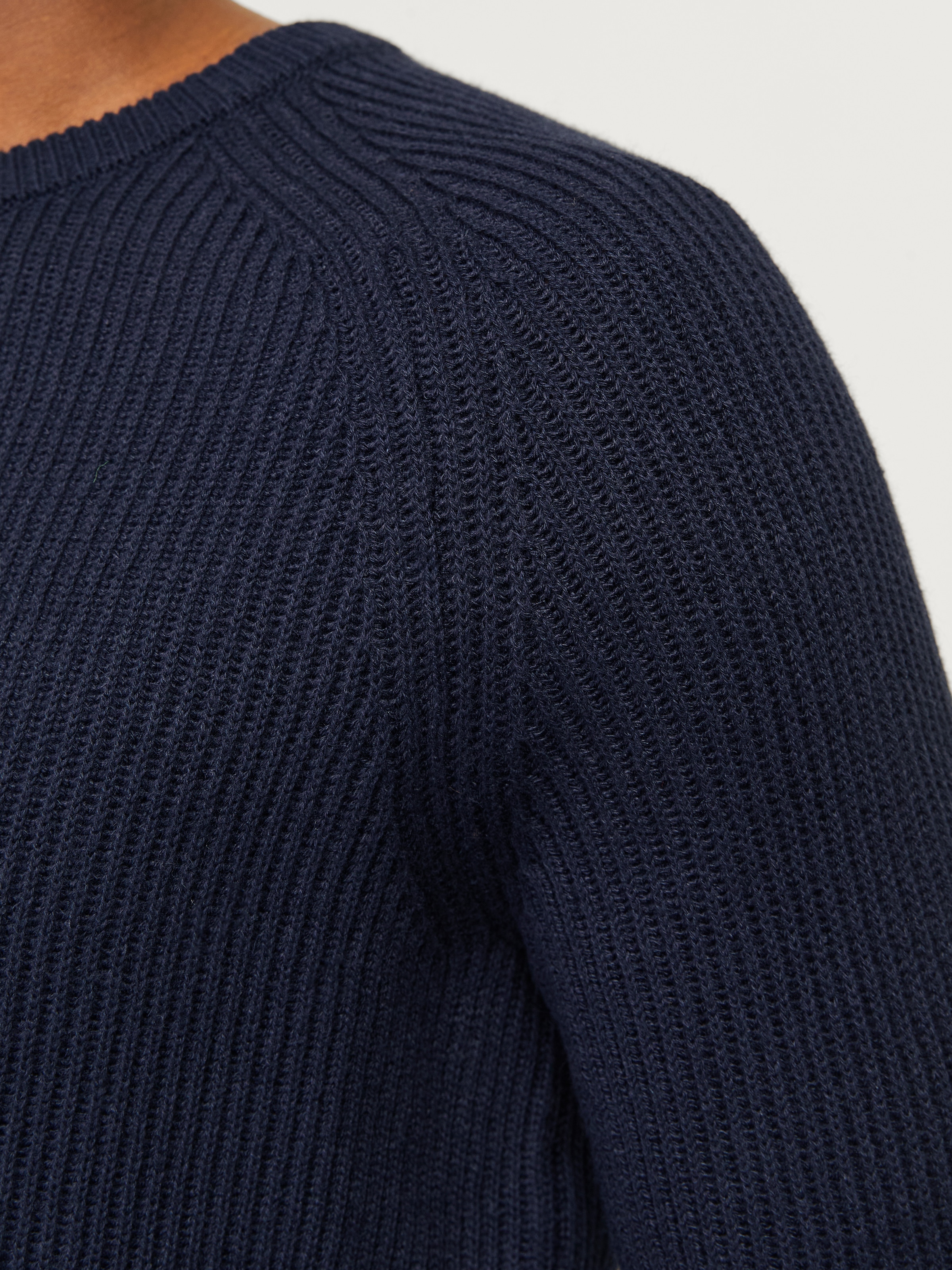 Jack & Jones Rundhalspullover »JJPANNEL KNIT CREW NECK AW24«