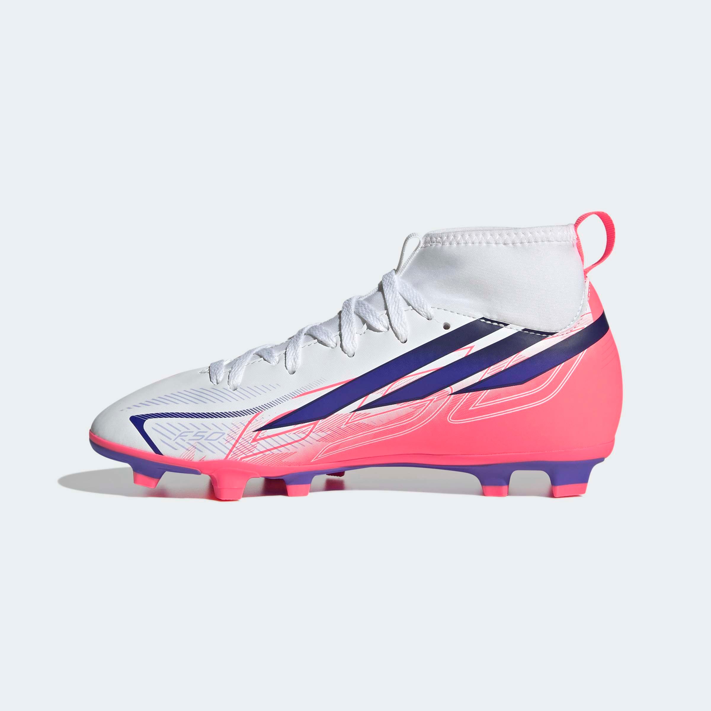 adidas Performance Fußballschuh »F50 HYPERFAST CLUB KIDS , FESTE BÖDEN/GEMISCHTE BÖDEN, HALBHOCH GESCHN«  für viele verschiedene Böden geeignet, für Jugendliche & Kinder