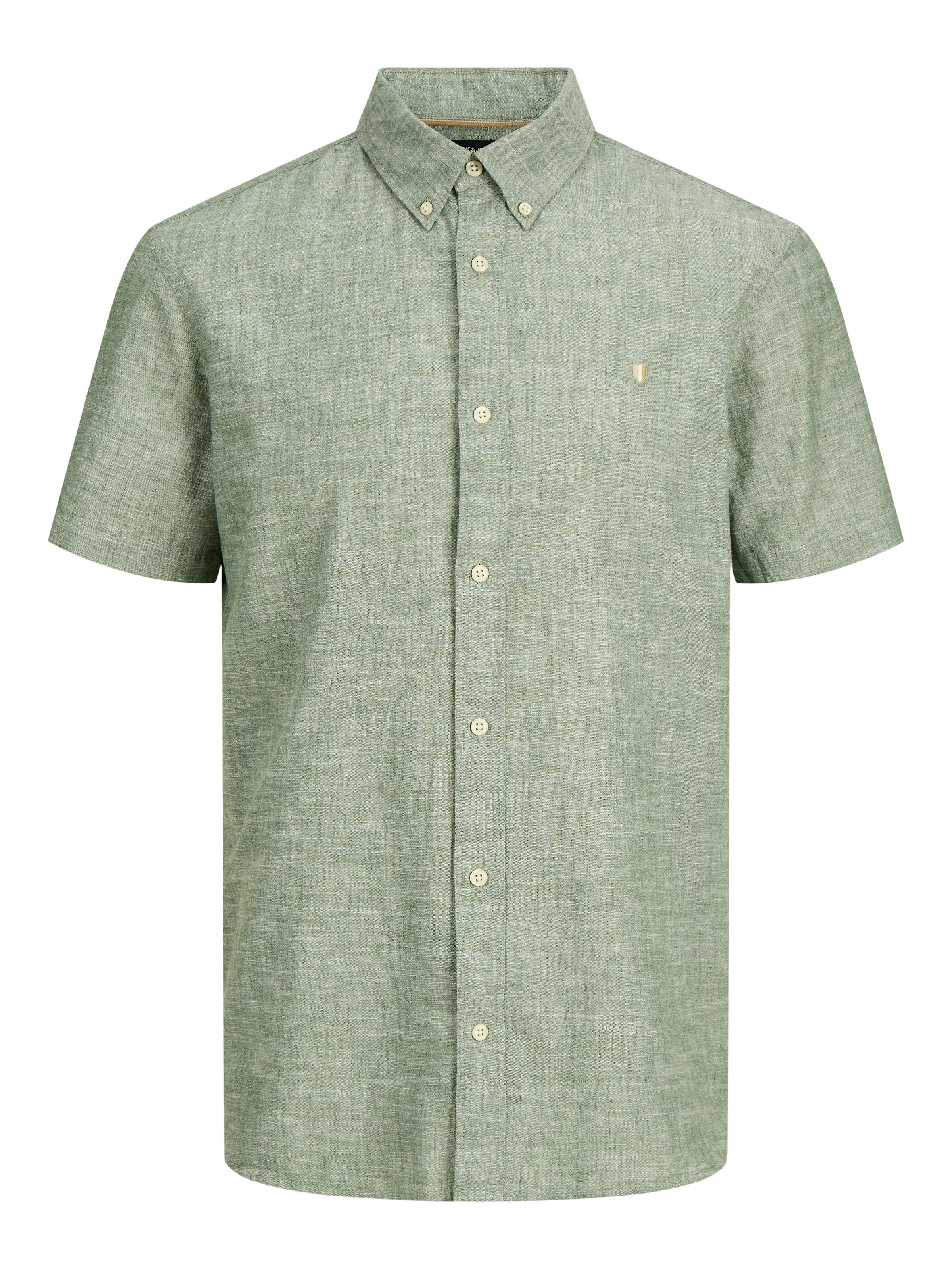 Jack & Jones Kurzarmhemd »JPRBLUSUMMER LIN. BL. SHIELD SS SHIRT SN« mit Stickerei